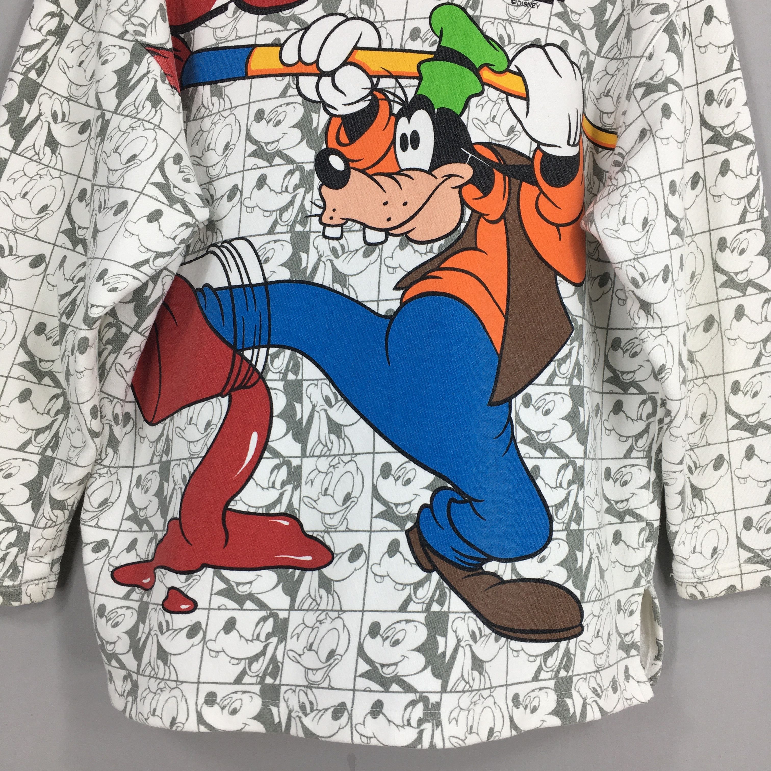 Disney Vintage 90s Mickey Mouse Goofy Sweatshirt White Large Size US L / EU 52-54 / 3 - 10 Thumbnail