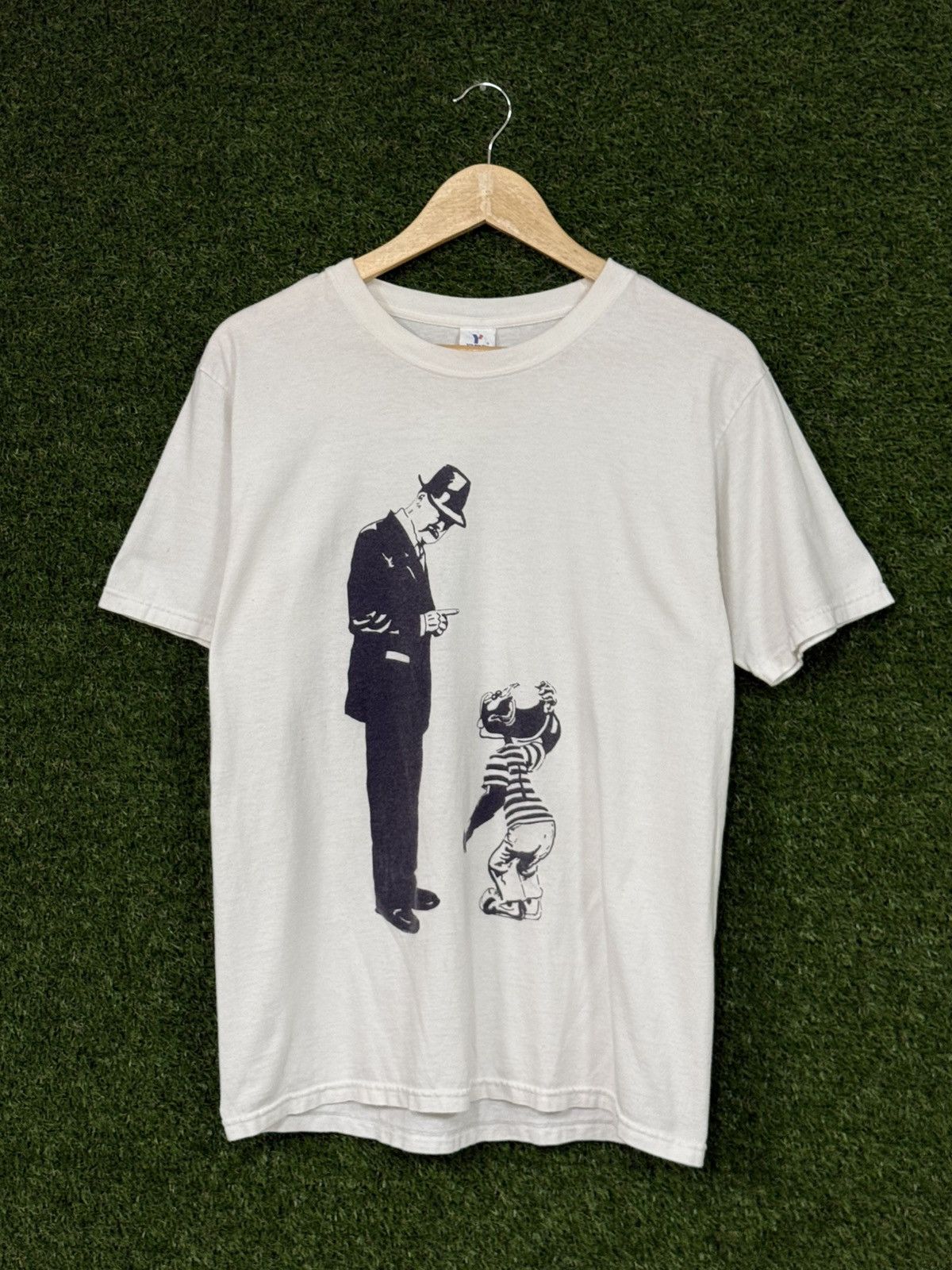 Vintage Vintage Curious George Prison Monkey T Shirt White Medium Size US M / EU 48-50 / 2 - 1 Thumbnail