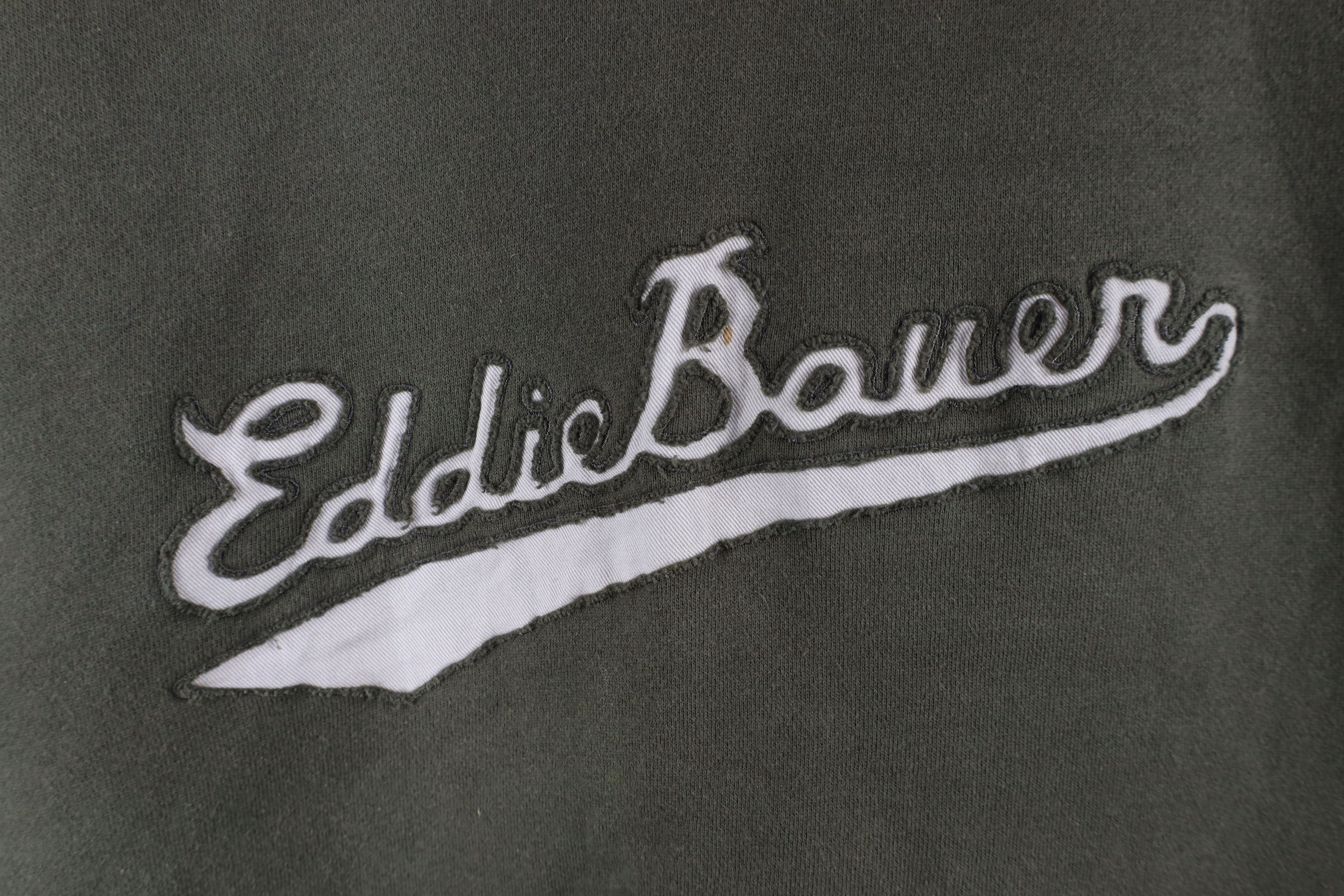 Eddie Bauer × Vintage Vintage Eddie Bauer Spell Script Heavyweight Hoodie Green Size US L / EU 52-54 / 3 - 4 Thumbnail