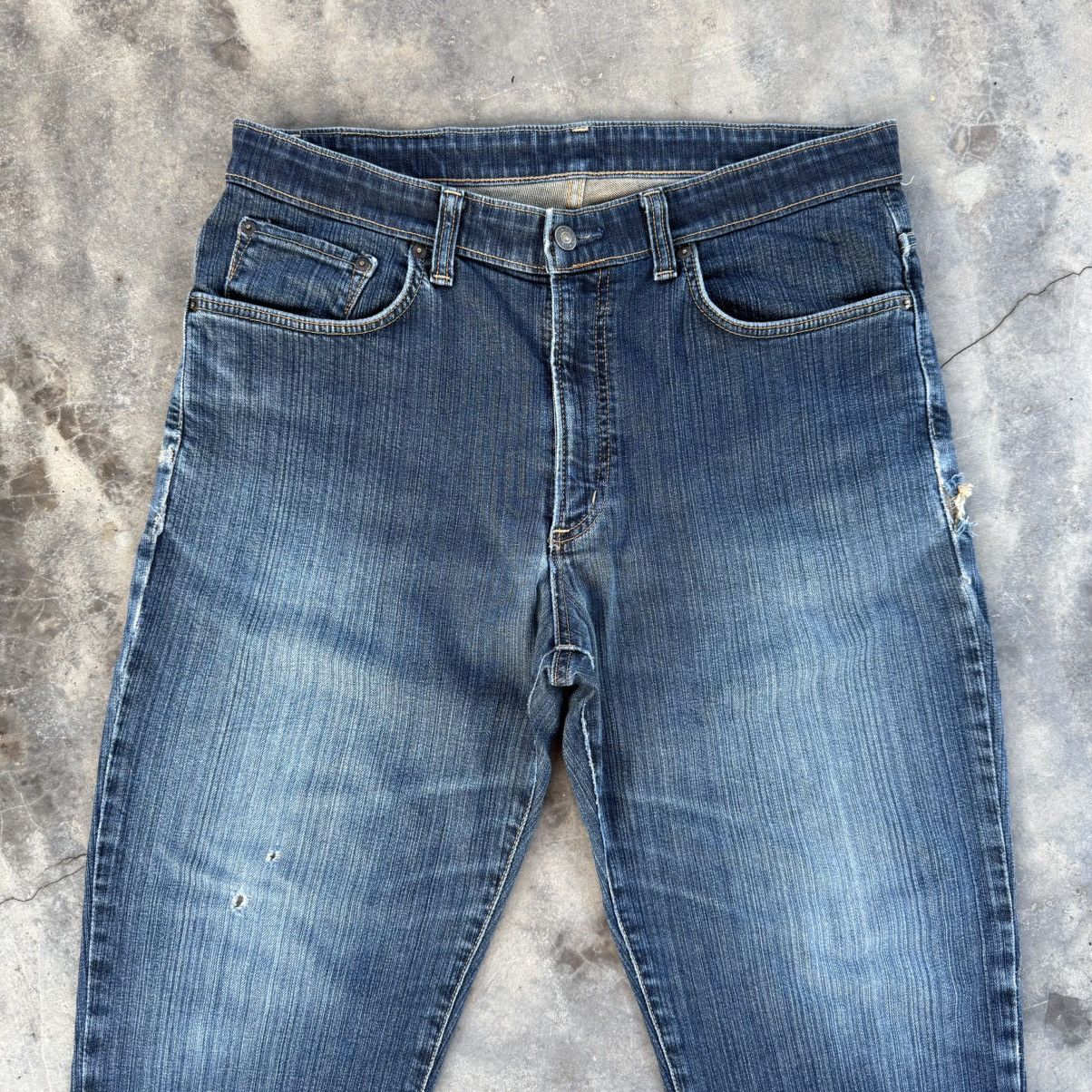 Edwin × Jean × Vintage VINTAGE EDWIN FADED JEAN RIPPED DENIM PANTS Size US 35 - 2 Thumbnail