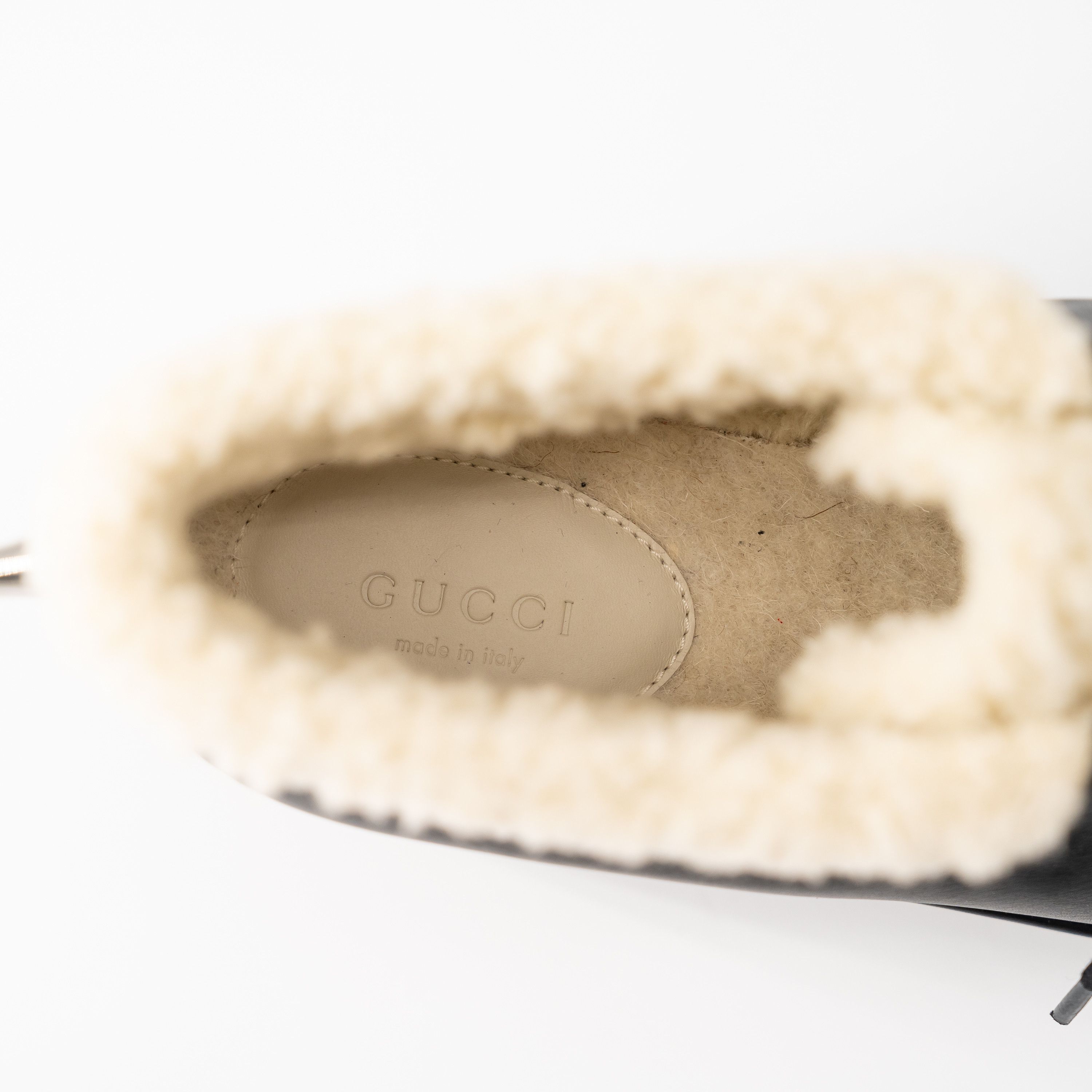 Gucci 37.5G Gucci Studded Boots Black Leather Fur Shearling Spike Size US 7.5 / IT 37.5 - 5 Thumbnail
