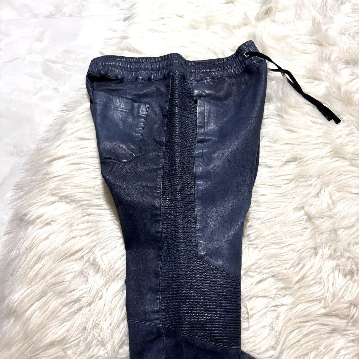 Balmain Balmain Homme Super Stretch Lamb Leather Biker Pants Size US 28 / EU 44 - 14 Thumbnail
