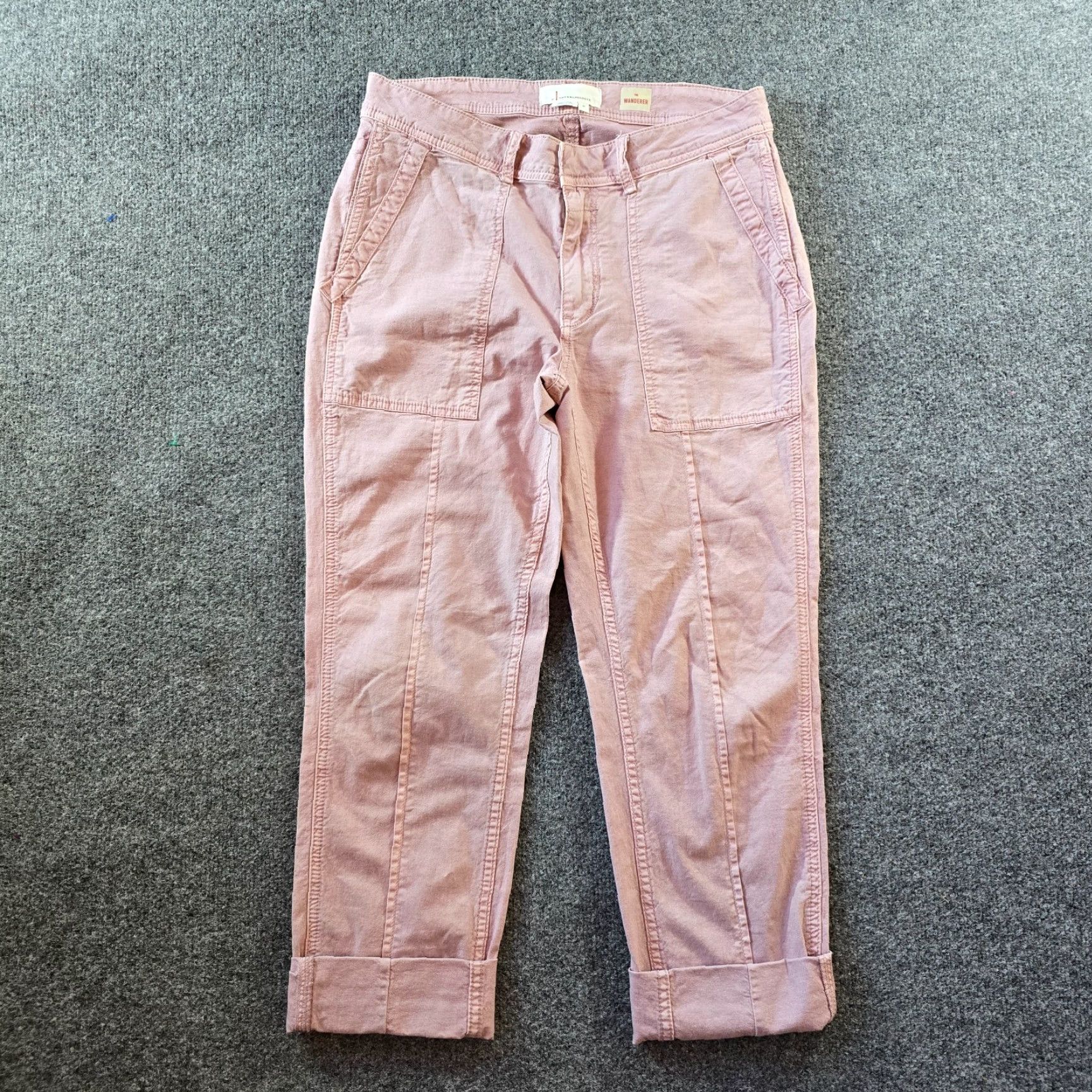 Anthropologie Anthropologie Pants Women Size 27 Pink The Wanderer Cropped Capri Cuffed Size 27" / US 4 / IT 40 - 2 Thumbnail