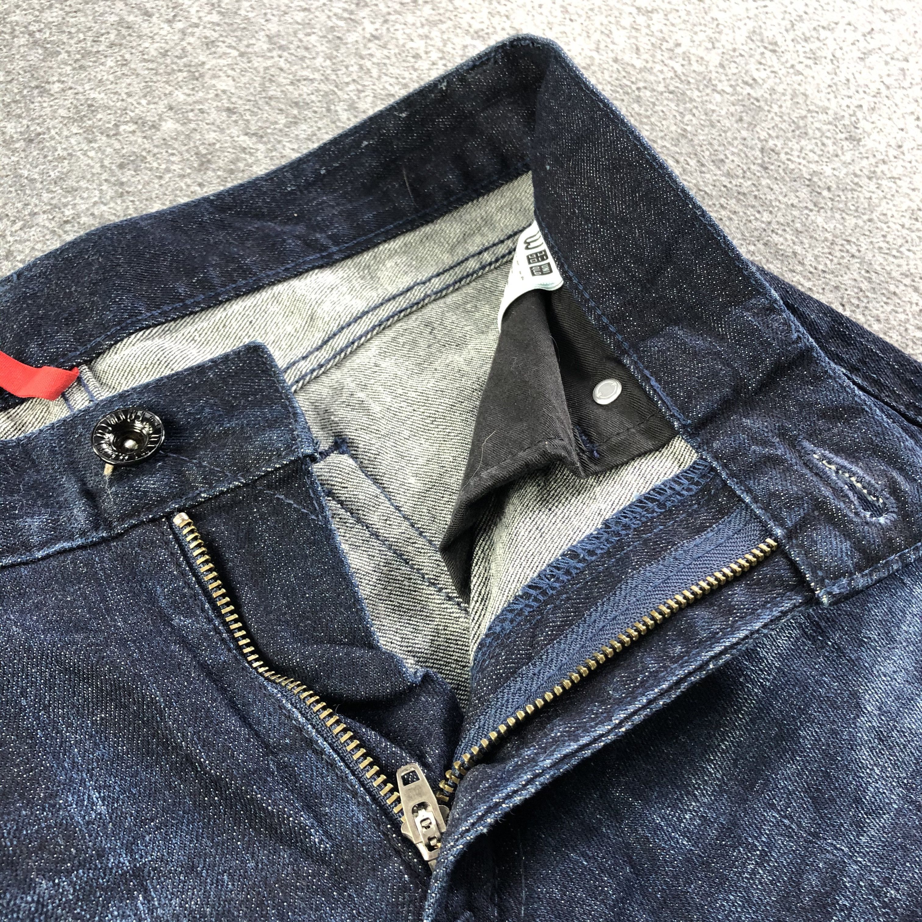 Japanese Brand Uniqlo S001 Jeans Blue Slim Fit Denim -J2847 Size US 33 - 7 Thumbnail