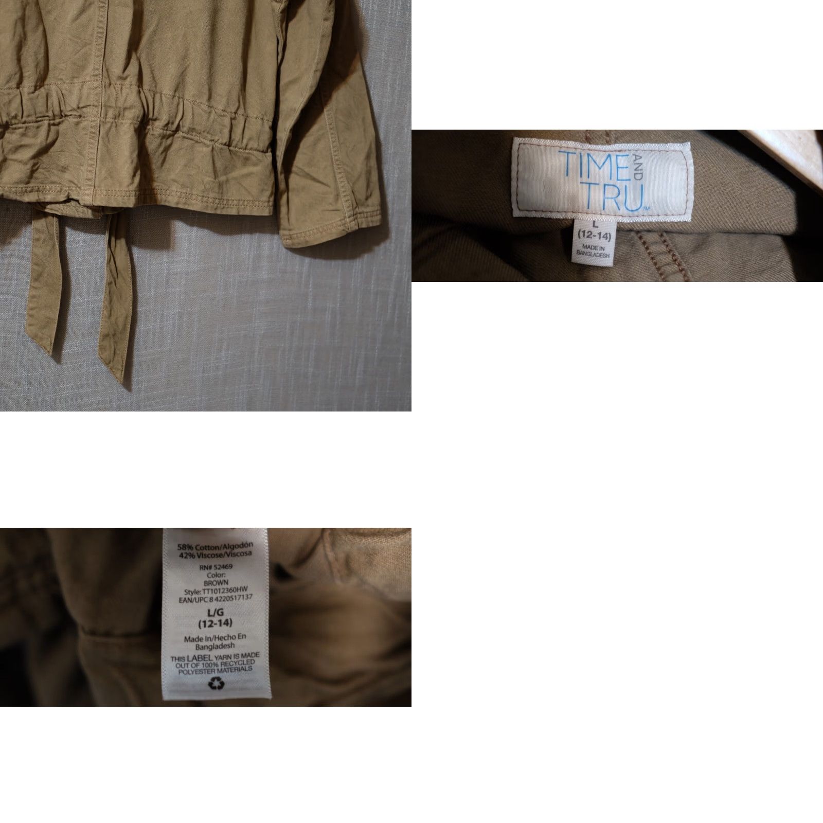 Vintage EUC Time and Tru Snap Front Long Sleeve Utility Jacket Tan Women's L Jacket Casual Womens Time and Tru Size L / US 10 / IT 46 - 8 Thumbnail
