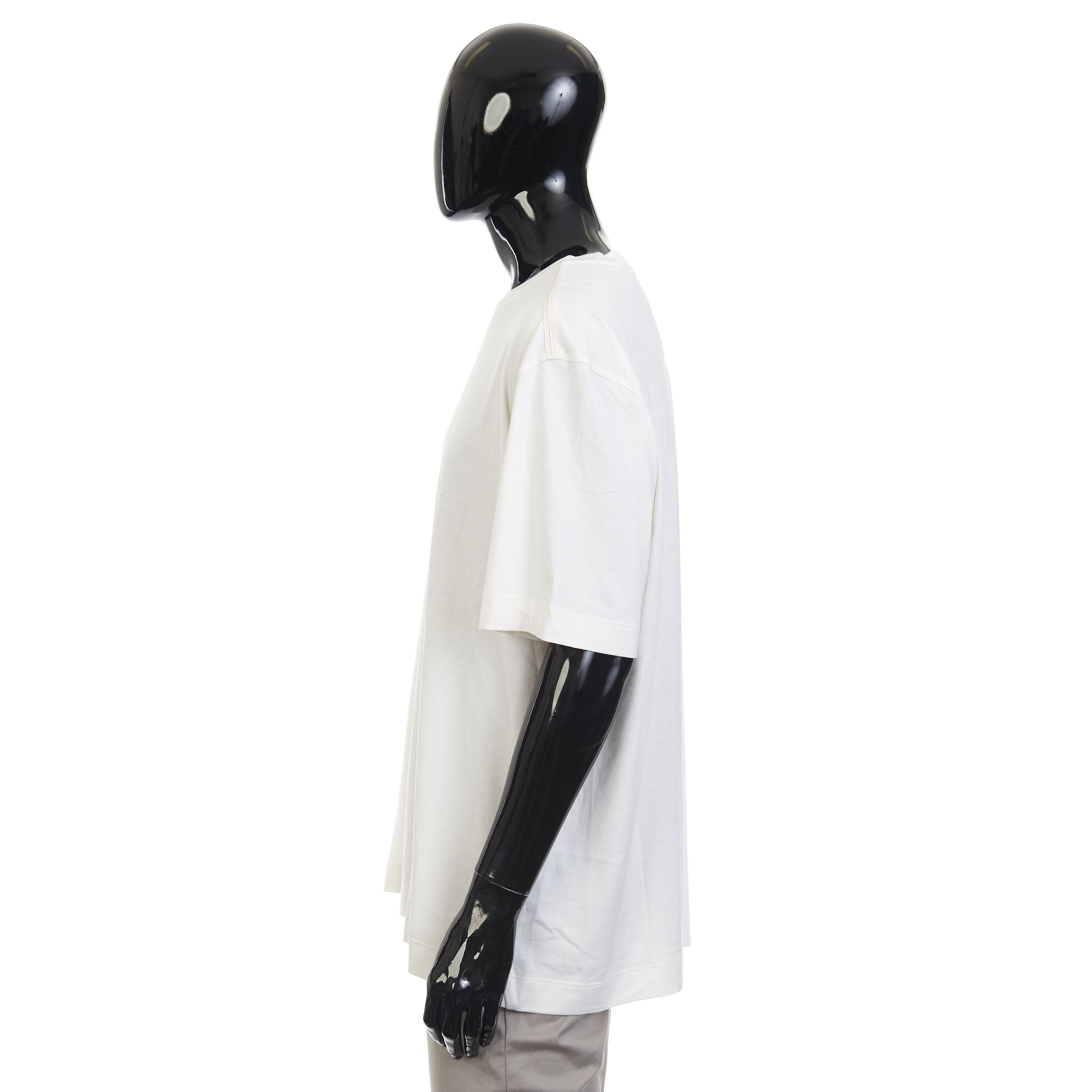 Ermenegildo Zegna White Silk & Cotton Crewneck Tshirt 3XL Size US XXL / EU 58 / 5 - 3 Thumbnail