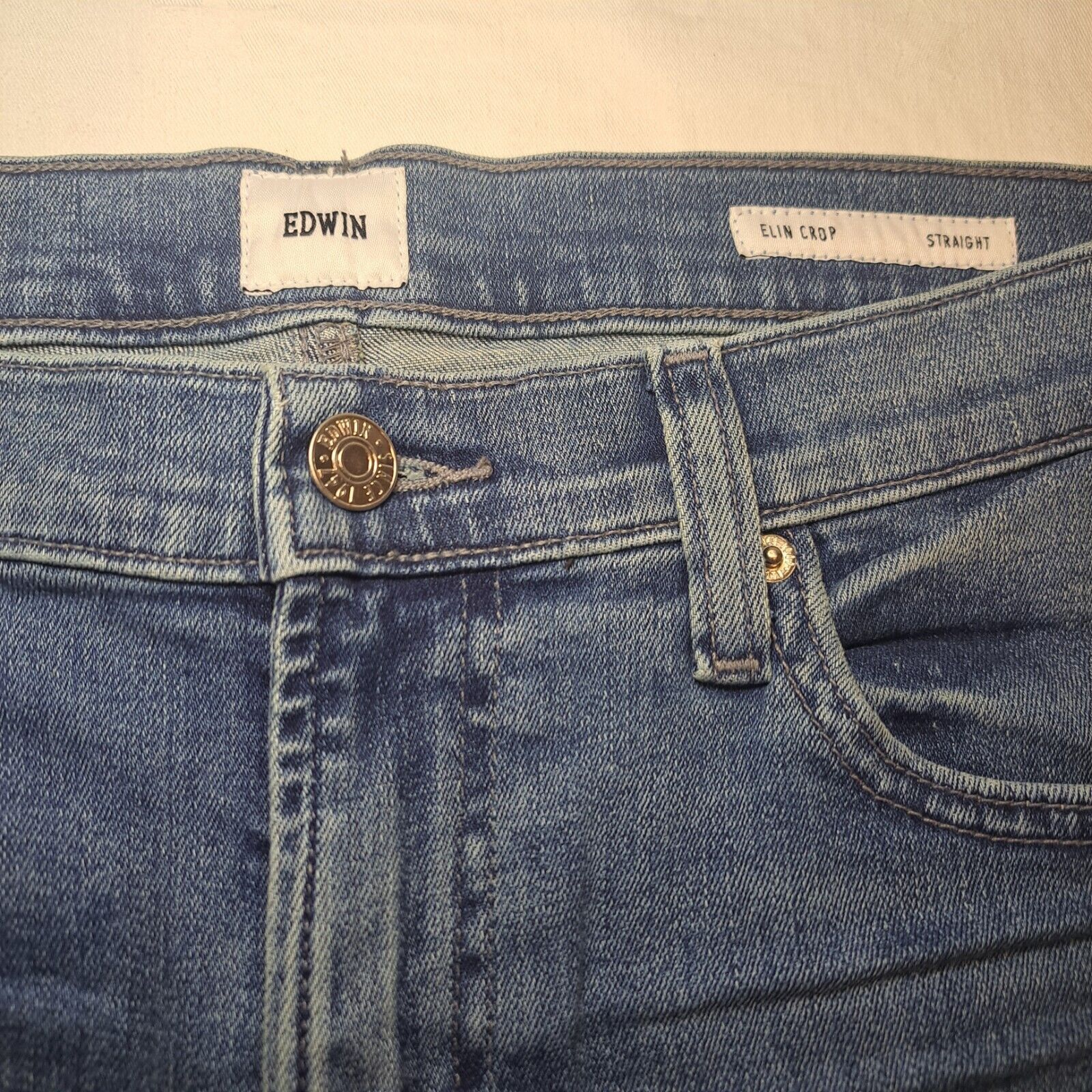 Edwin Edwin Jeans Elin Crop Straight Leg Denim Ambition Sz 31 NWT Size 31" - 2 Thumbnail