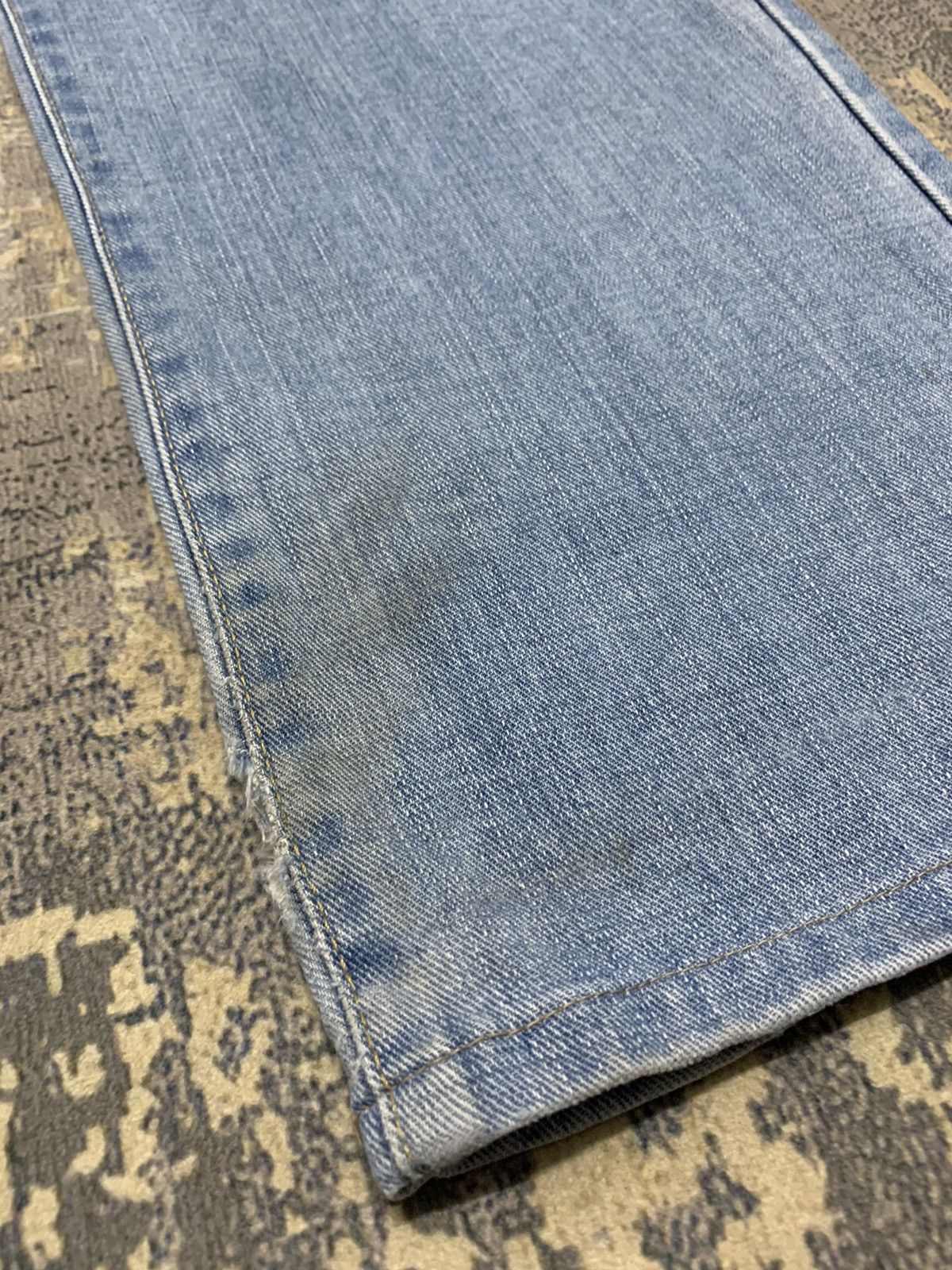 Japanese Brand Vintage Edwin Blue Wash Baggy Style Jeans 33x31.5 Size US 33 - 5 Thumbnail