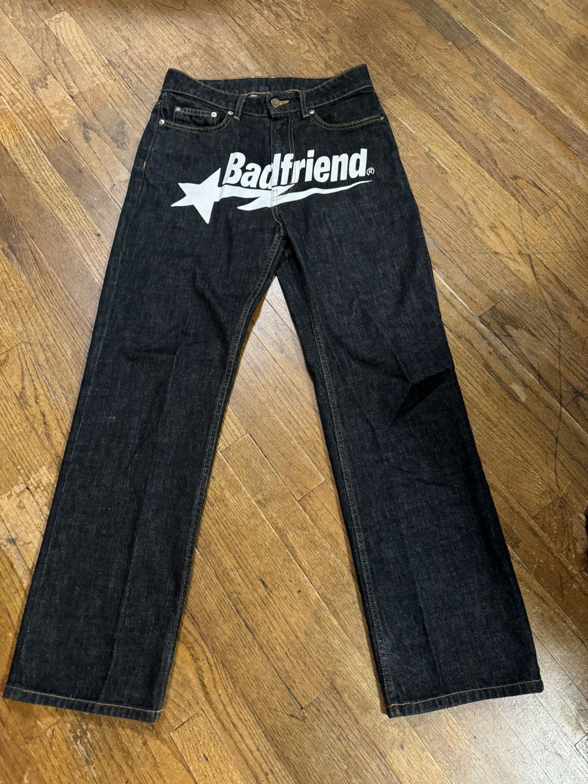 Badfriend bad friend jeans black/white | Grailed