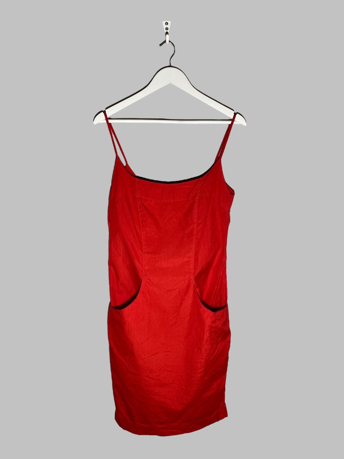 Katharine Hamnett London Vintage 1980s Katharine Hamnett Hot Red Bustier Dress Size M / US 6-8 / IT 42-44 - 1 Thumbnail