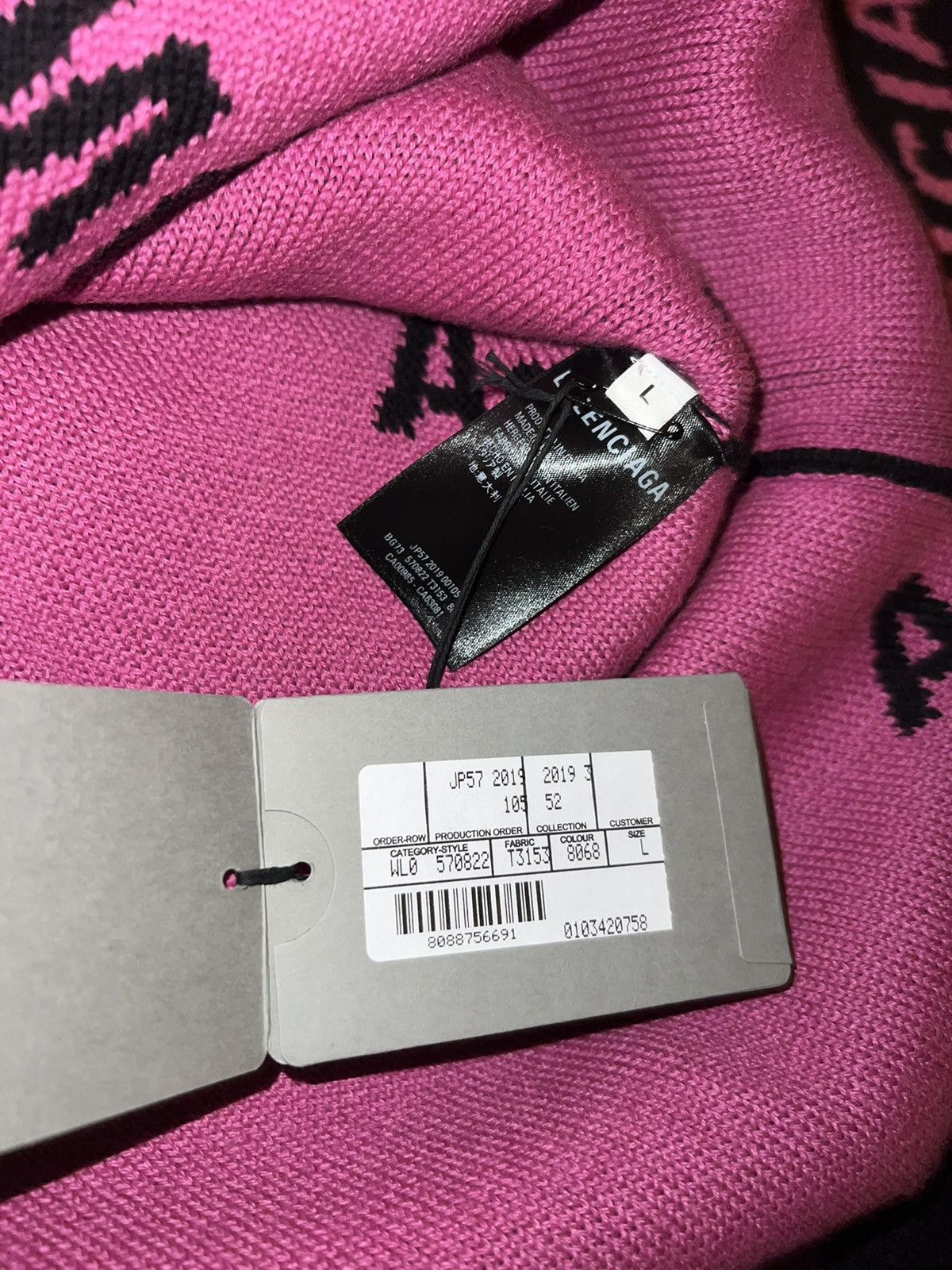 Balenciaga Balenciaga All Over Logo Sweatshirt Size US L / EU 52-54 / 3 - 9 Thumbnail