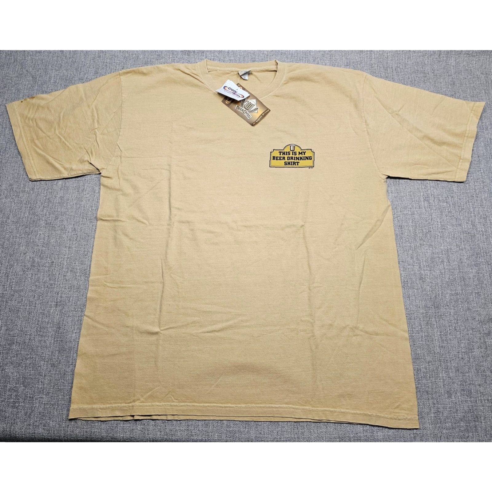 Vintage Crazy Shirts Hawaii Shirt Mens 2XL Tan BeerDyed Funny Beer Drinking Slo Mo Size US XXL / EU 58 / 5 - 2 Thumbnail