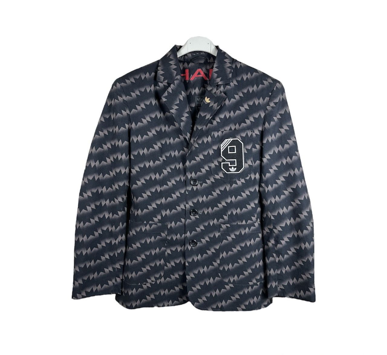 Vintage Adidas blazer jacket y2k monogram sharp pin 9 logo