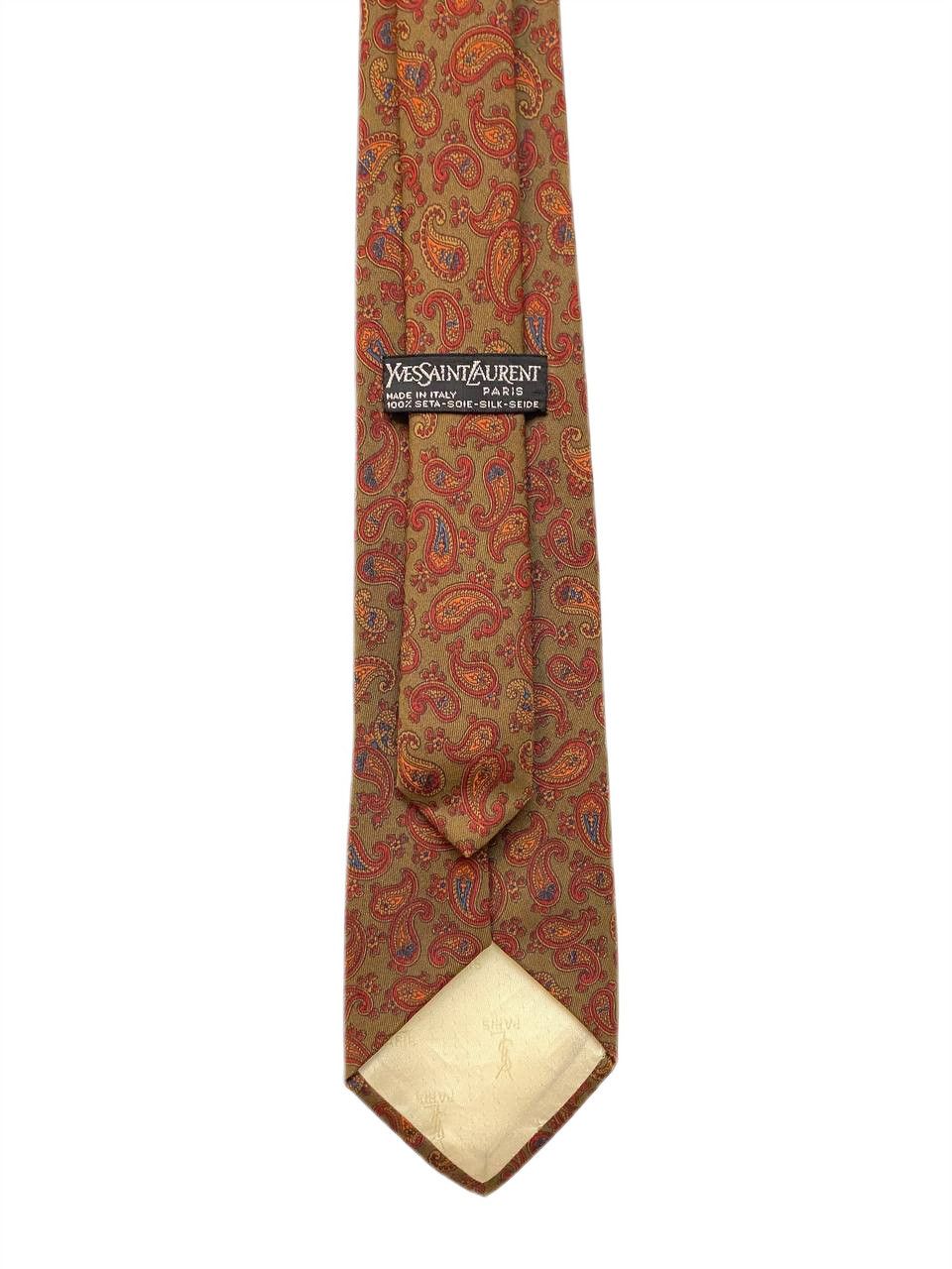 Yves Saint Laurent Yves Saint Laurent YSL Floral Abstract Silk Tie Vintage Y2K Size ONE SIZE - 4 Thumbnail