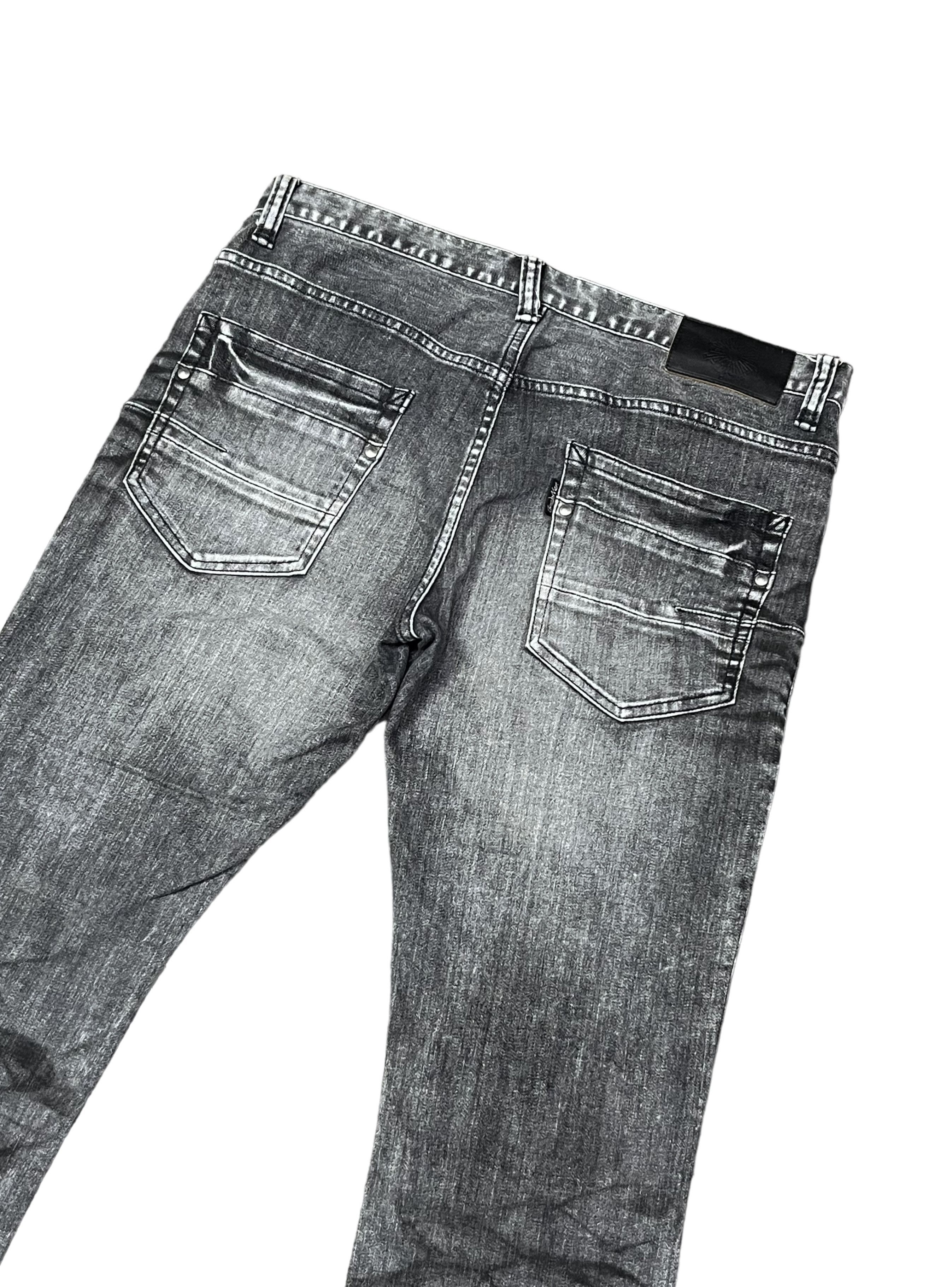 Fragment Design × Tornado Mart × Vintage FYE 90’s TORNADO MART Smoke Clawmark Whisker Stretch Denim Size US 32 / EU 48 - 8 Thumbnail