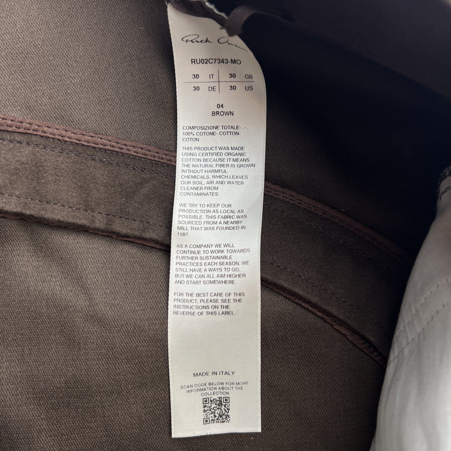 Rick Owens Rick Owens Brown Banana Bolan Pants Size US 30 / EU 46 - 7 Thumbnail