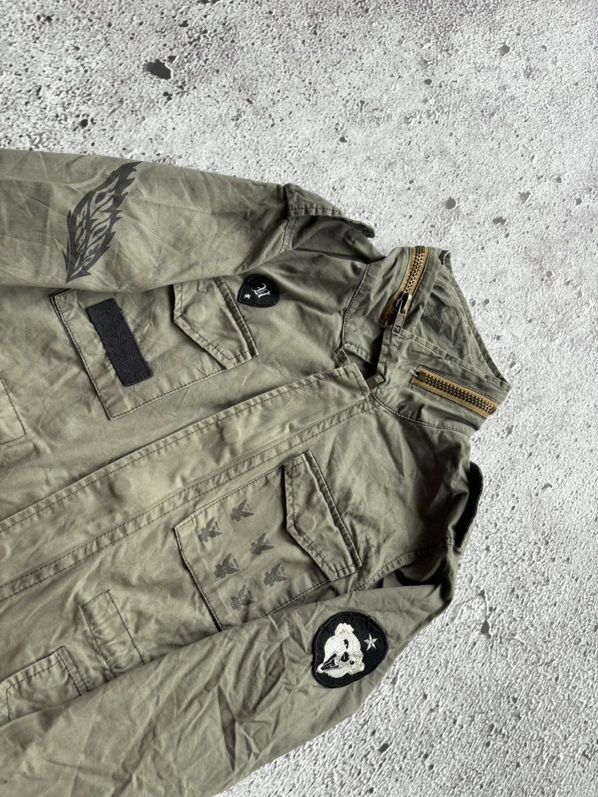 Hysteric Glamour 2000's TS O69 US Guitar Military army jacket Size US M / EU 48-50 / 2 - 5 Thumbnail