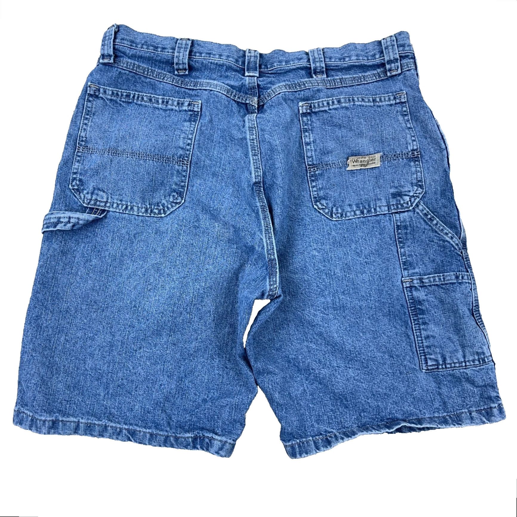 Wrangler VINTAGE Wrangler Shorts Men 36 Bermuda Denim 5-Pocket Relaxed Fit Blue Baggy Workwear 90s Grunge Hip Hop Rockabilly Classic 36 Mens Size US 36 / EU 52 - 2 Thumbnail