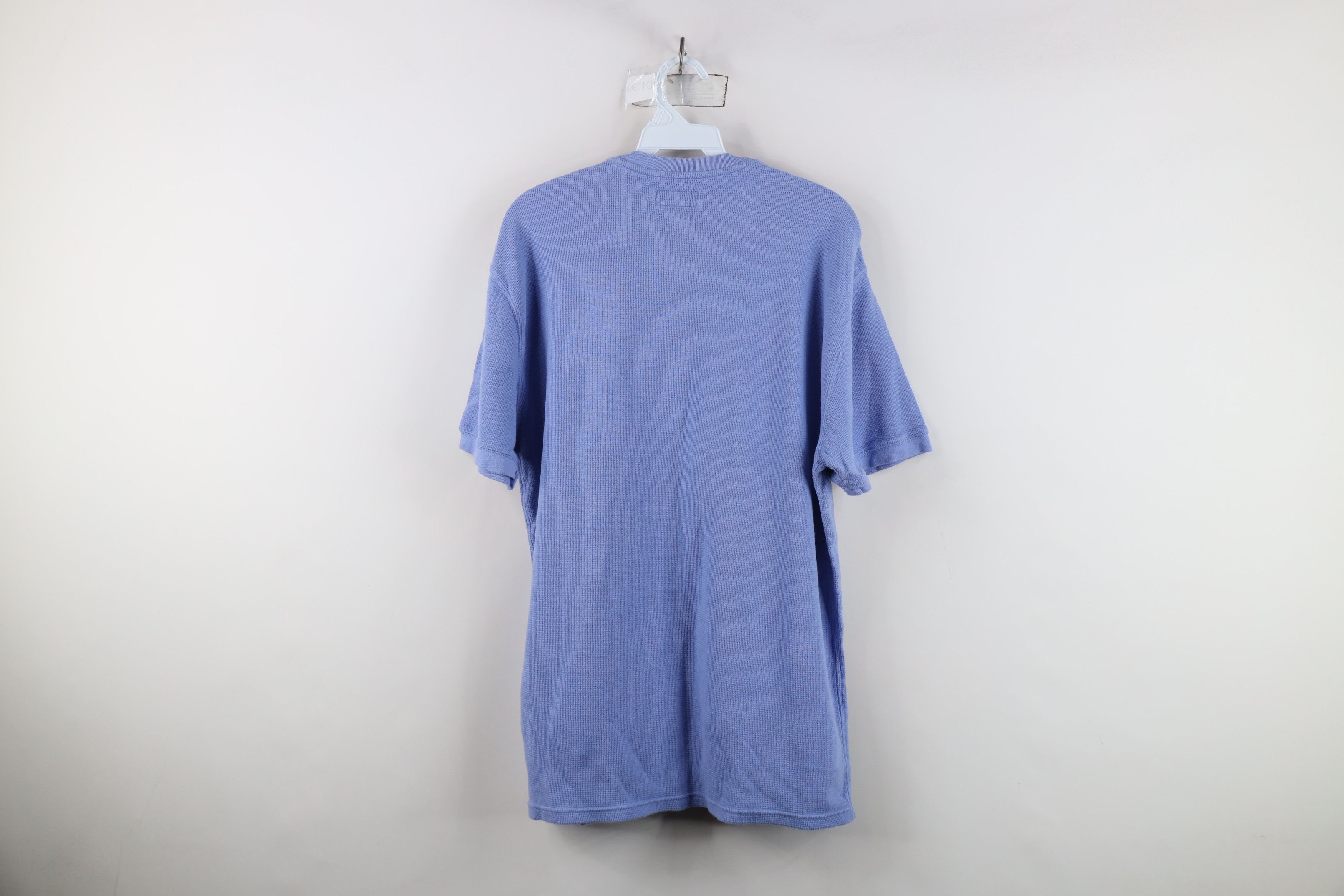Ralph Lauren Vintage Ralph Lauren Waffle Knit Short Sleeve T-Shirt Blue Size US XL / EU 56 / 4 - 9 Thumbnail