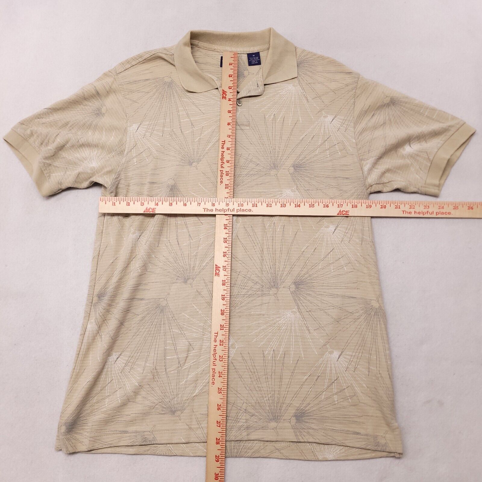 Arrow Arrow Casual Pullover Polo Shirt Mens Size Medium M Beige Size US M / EU 48-50 / 2 - 6 Thumbnail