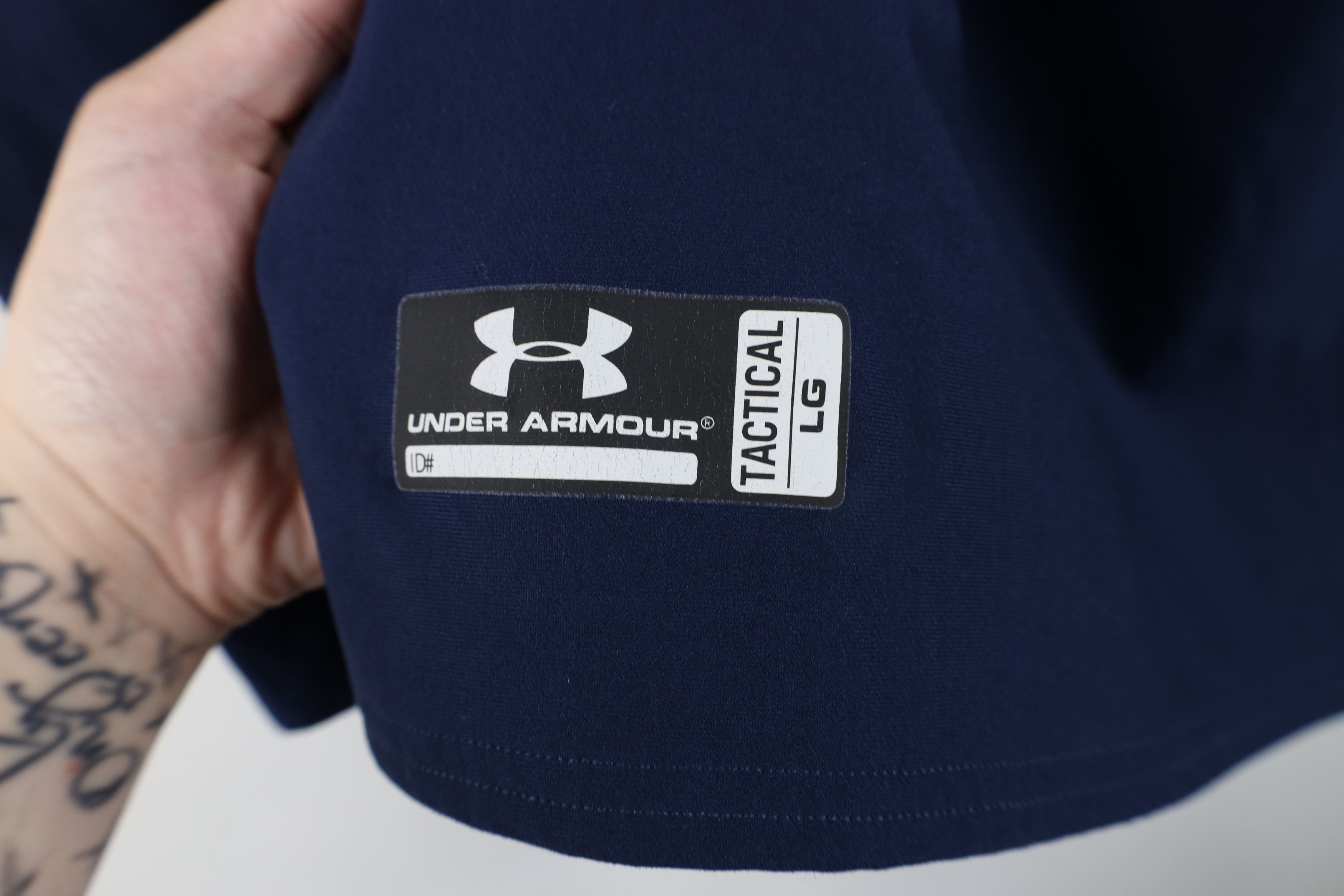 Under Armour × Vintage Under Armour Tactical Compression Mock Neck T-Shirt Navy Size US L / EU 52-54 / 3 - 6 Thumbnail