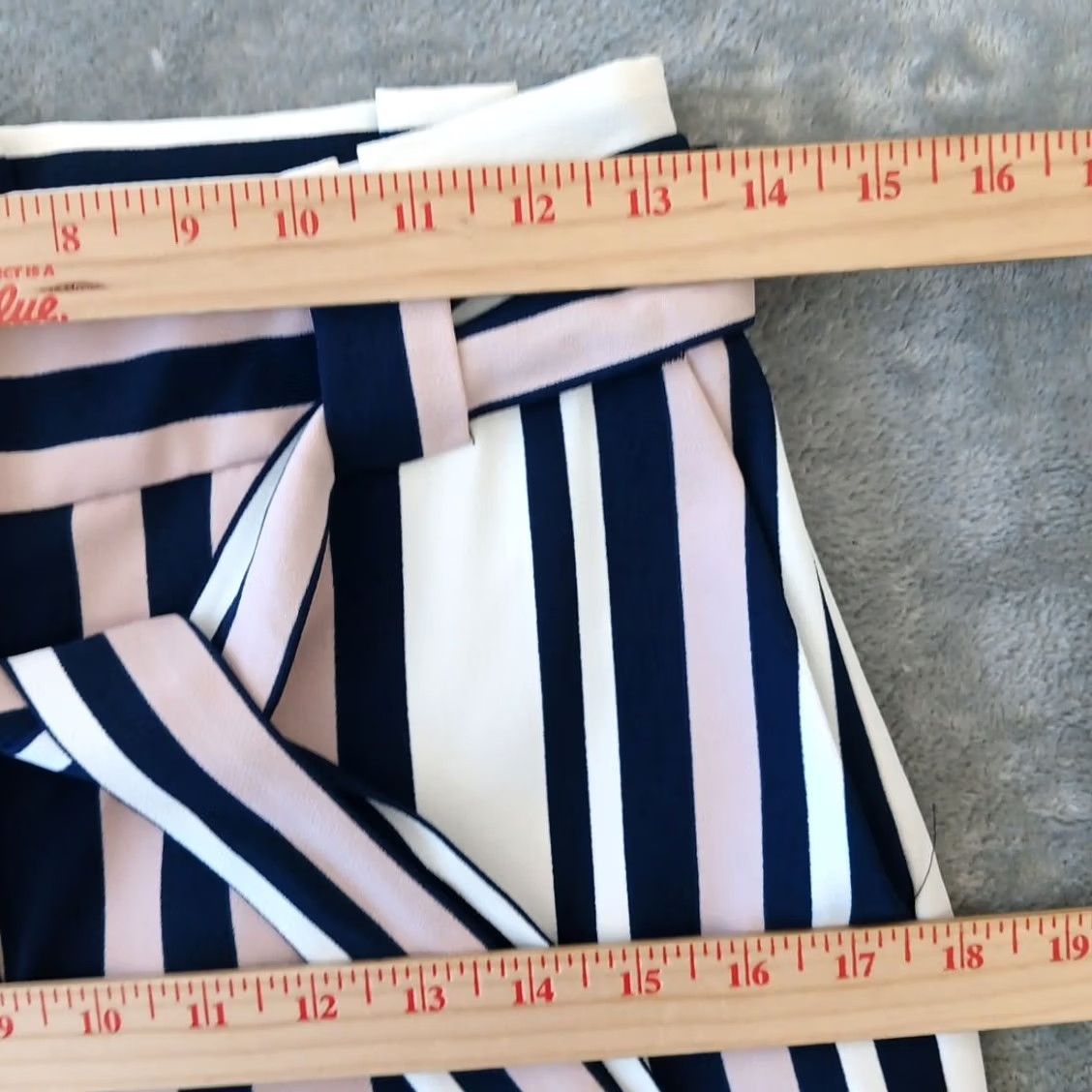 Express Express Ankle Pants Womens Size 2 Belted Pockets Striped Blue Pink 26x28 Straight Pant Size 26" / US 2 / IT 38 - 2 Thumbnail