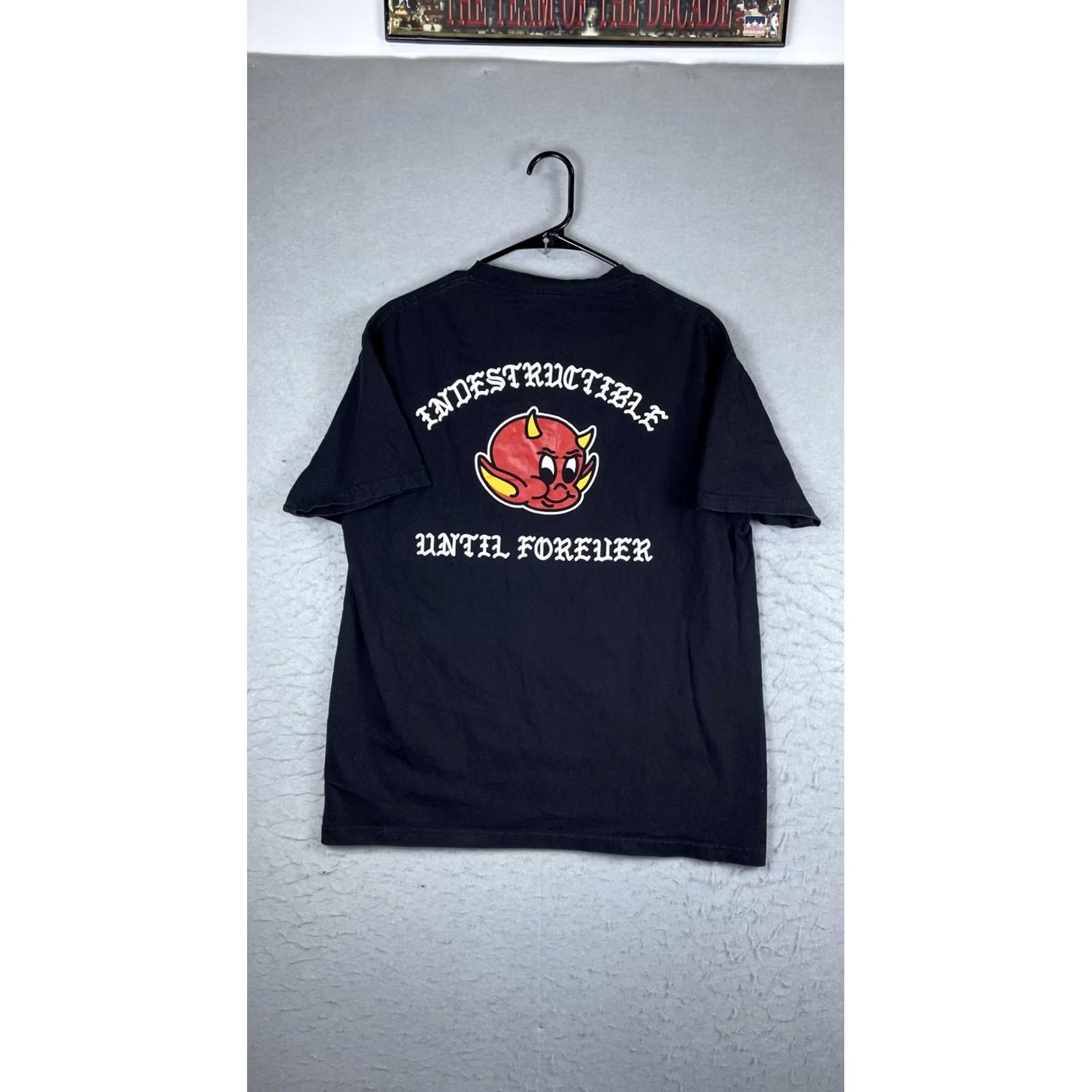 Vintage Indestructible Shirt Mens Large Black Devil Back Graphic Tee Tagless Size US L / EU 52-54 / 3 - 7 Thumbnail