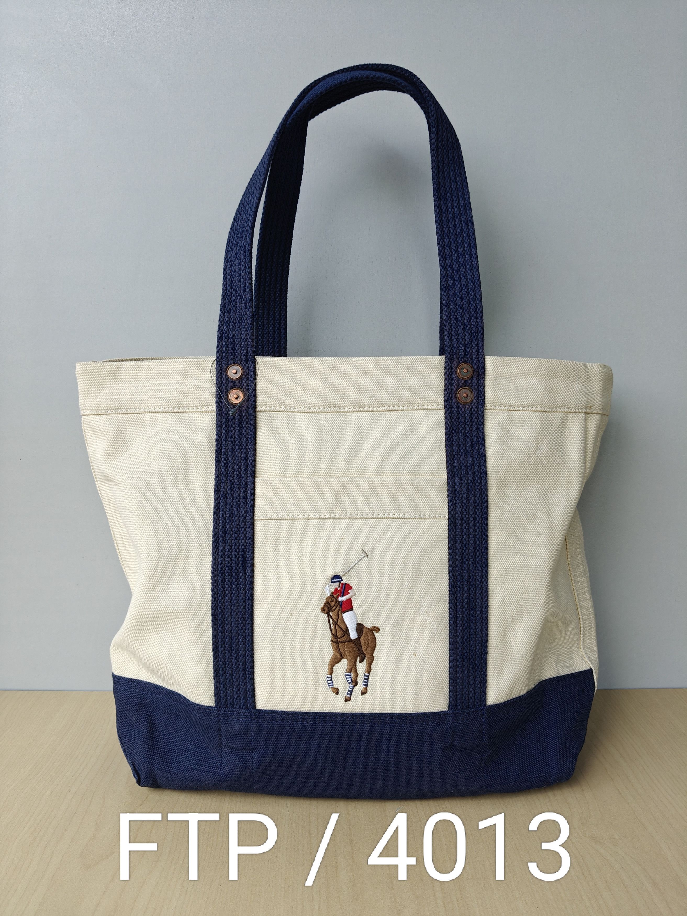 Polo Ralph Lauren Polo Ralph Lauren Canvas Medium Tote Free Shipping FTP/4013 Size ONE SIZE - 17 Thumbnail