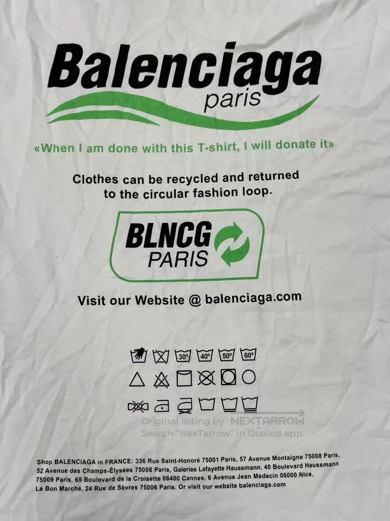 Balenciaga Balenciaga Logo printed casual classic round neck short-sl Size US M / EU 48-50 / 2 - 3 Thumbnail