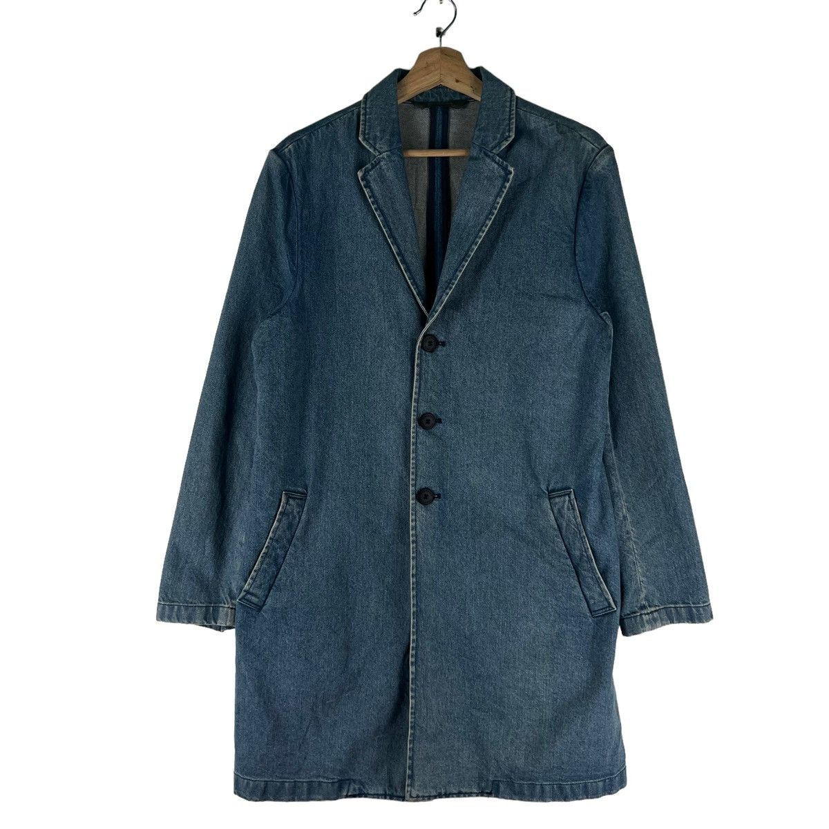 Japanese Brand 🔥Vintage Denim Double Breast Jacket Zaraman Issey Miyake Size US M / EU 48-50 / 2 - 1 Thumbnail