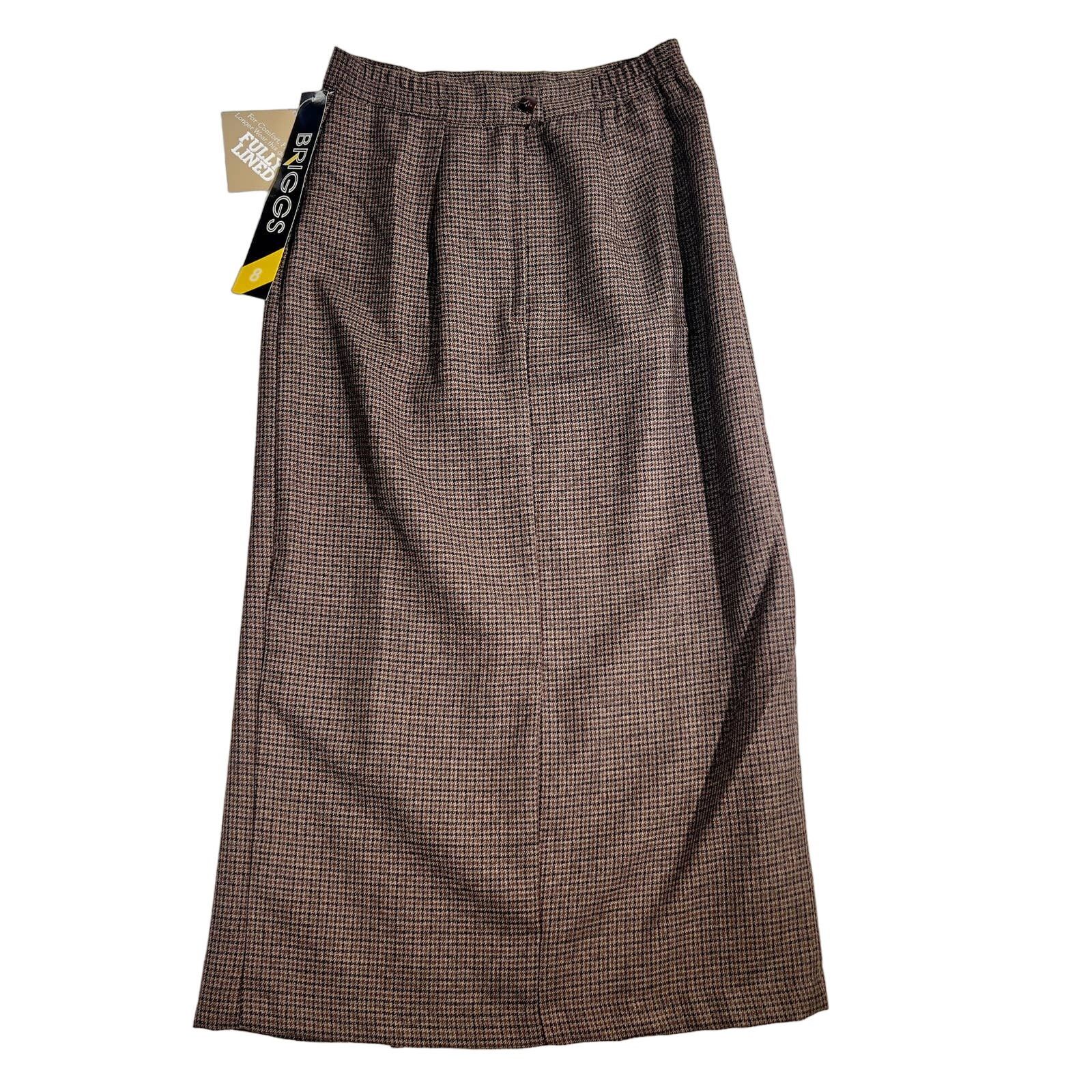 Other Briggs New York Skirt Maxi Sz 8 Brown Herringbone USA Lined Size M / US 6-8 / IT 42-44 - 1 Thumbnail