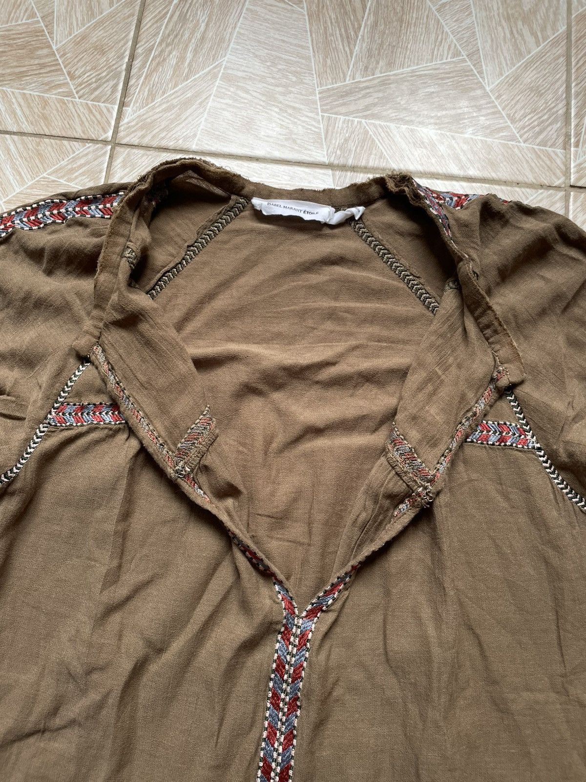 Designer × Isabel Marant × Isabel Marant Etoile Isabel Marant Etolie Ornament Blouse Long Sleeve Viscose 34 Size XXS / US 00 / IT 34 - 3 Thumbnail