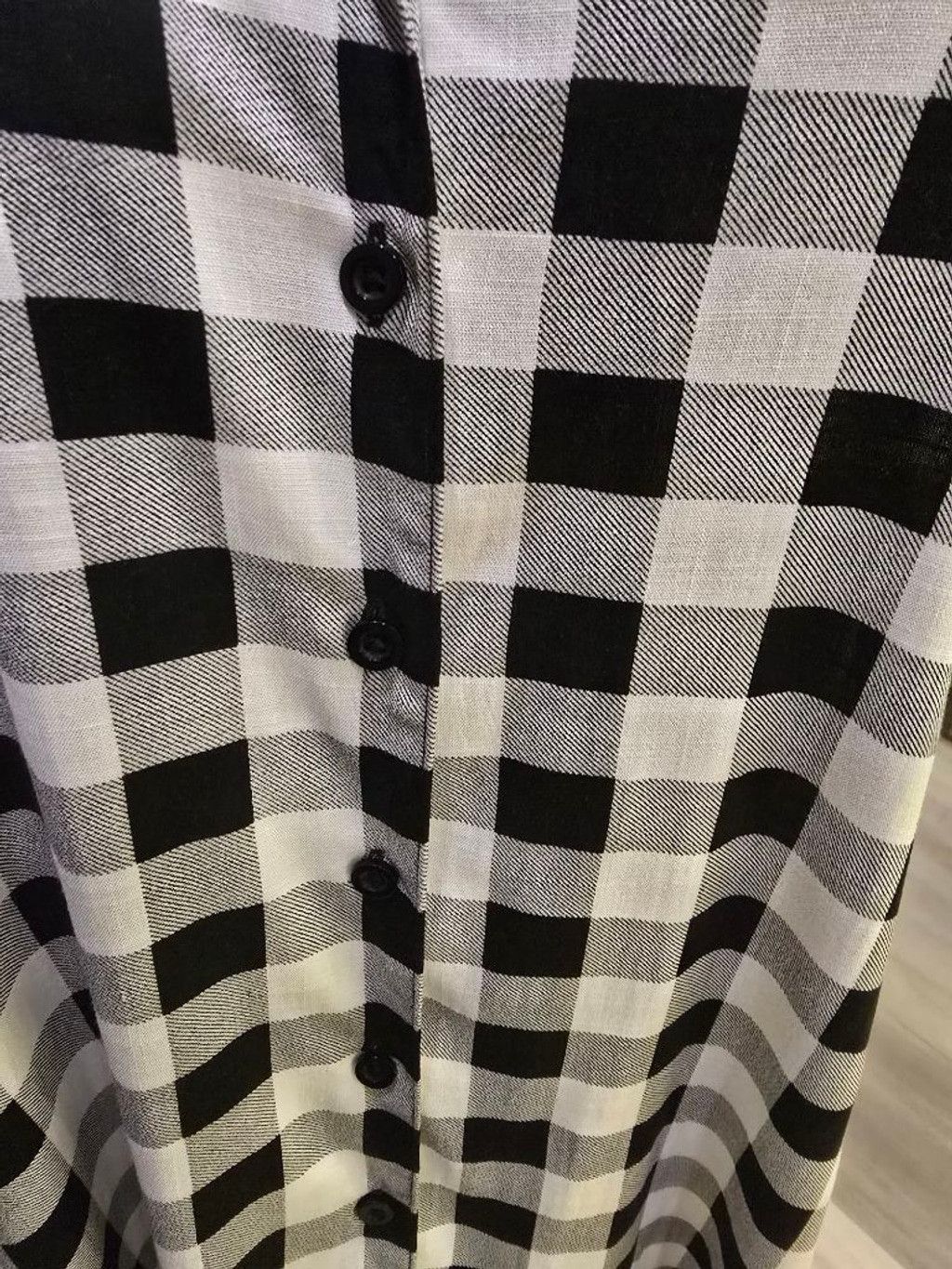 Torrid TORRID Black White Gingham Button Down Shirt Plus Size 4X Size 4XL / US 24-26 - 7 Thumbnail