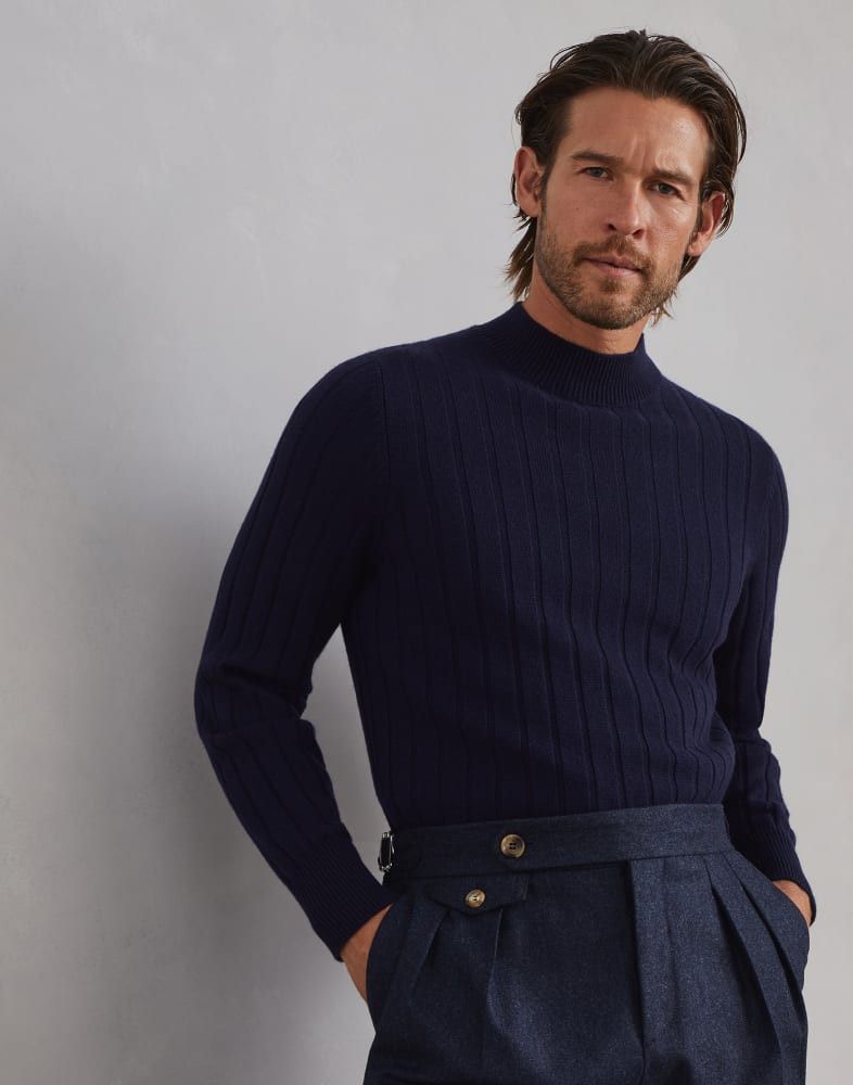 Brunello Cucinelli o1w1db10825 Turtleneck Jumper in Blue Size US M / EU 48-50 / 2 - 4 Thumbnail