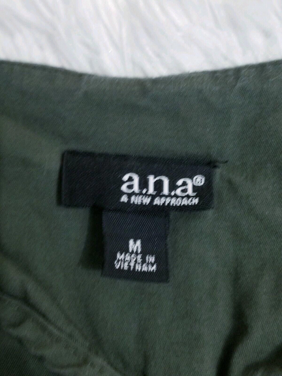 Other A.N.A Jacket Medium Army Green Wrap Style Zip Moto scoop Size M / US 6-8 / IT 42-44 - 4 Thumbnail