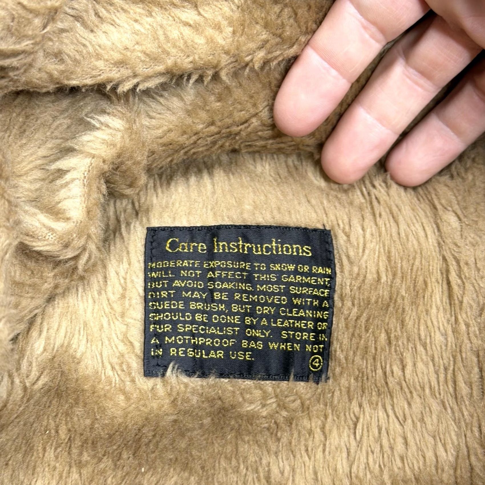 Vintage Vintage Robert Lewis Coat Mens 40 Brown Fur Shearling Grizzly Overcoat Wool Lined Belted Buttoned Fur Trim Classic Casual Winter Mens Size US XXS / EU 40 - 7 Thumbnail
