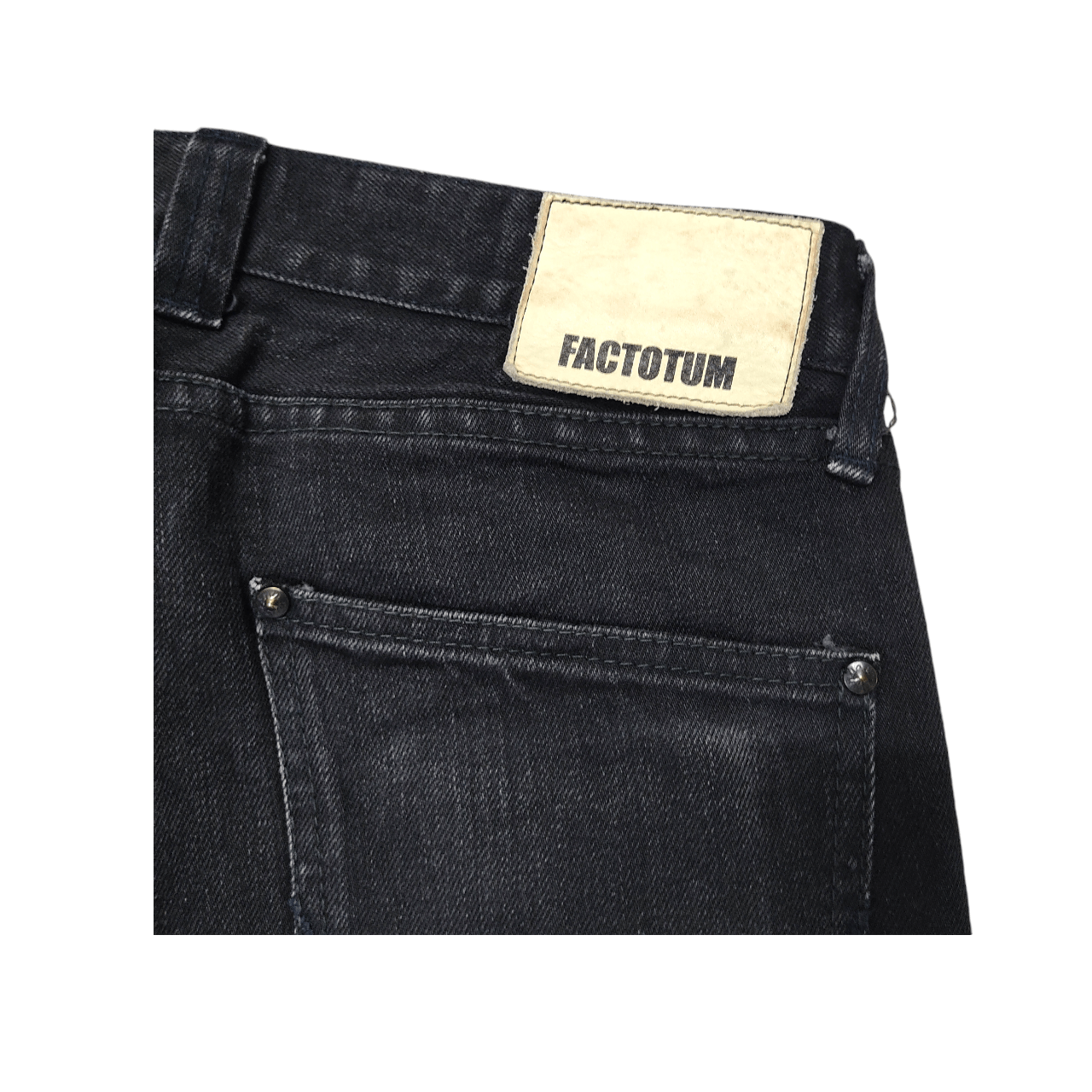 Beauty Beast × FACTOTUM × If Six Was Nine FACTOTUM Skinny Slim Fit Super Black Denim Pants Size US 31 - 17 Thumbnail