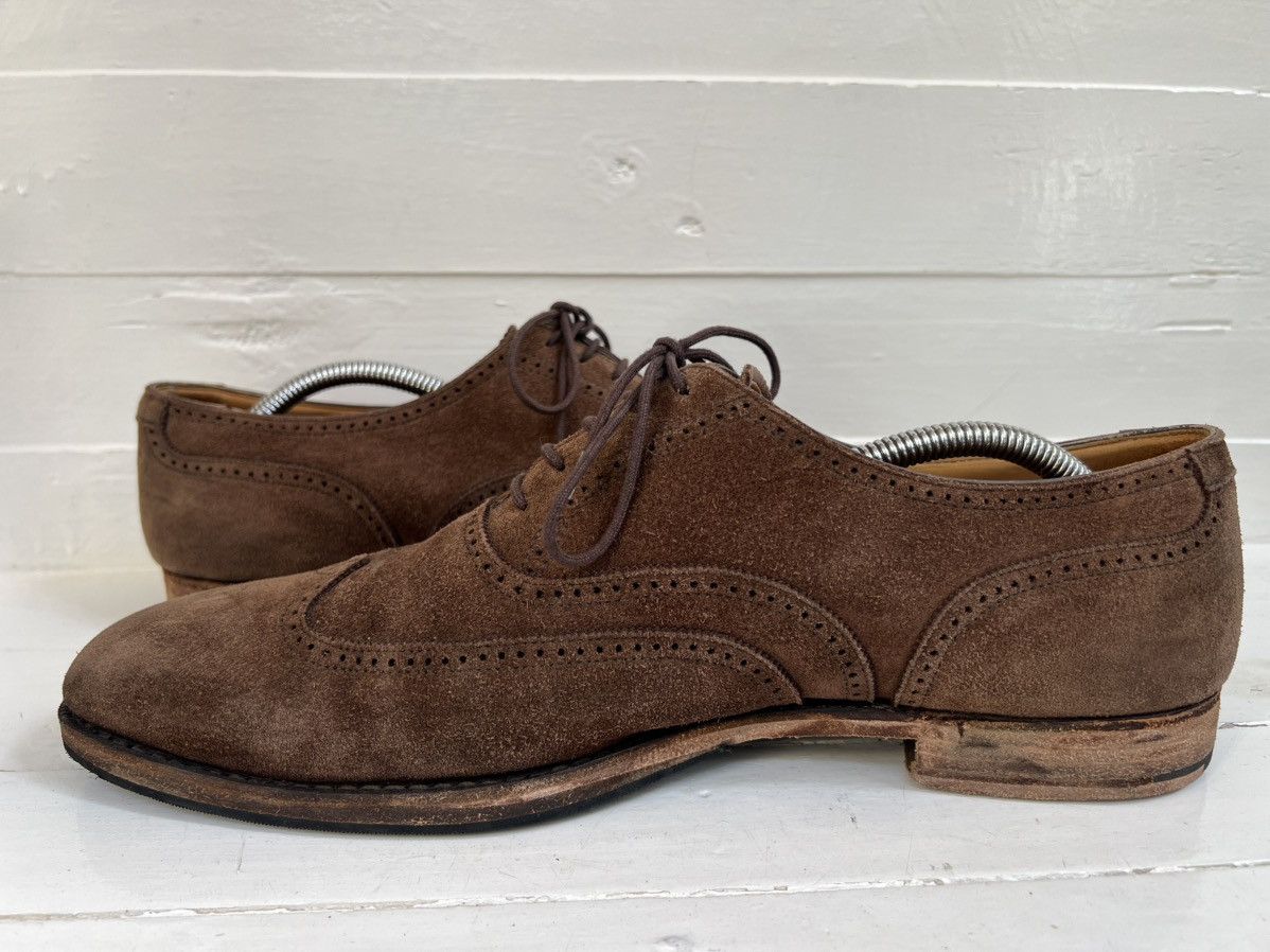 Crockett & Jones Crockett & Jones DRUMMOND Brown Suede Leather Dress Shoes Size US 10.5 / EU 43-44 - 7 Thumbnail