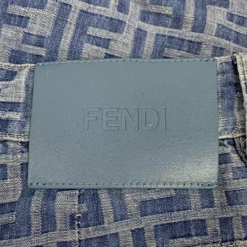 Fendi Fendi 24 Model Dark Blue Double F Monogram Printed Cotton Size 24" / US 00 / IT 34 - 6 Thumbnail