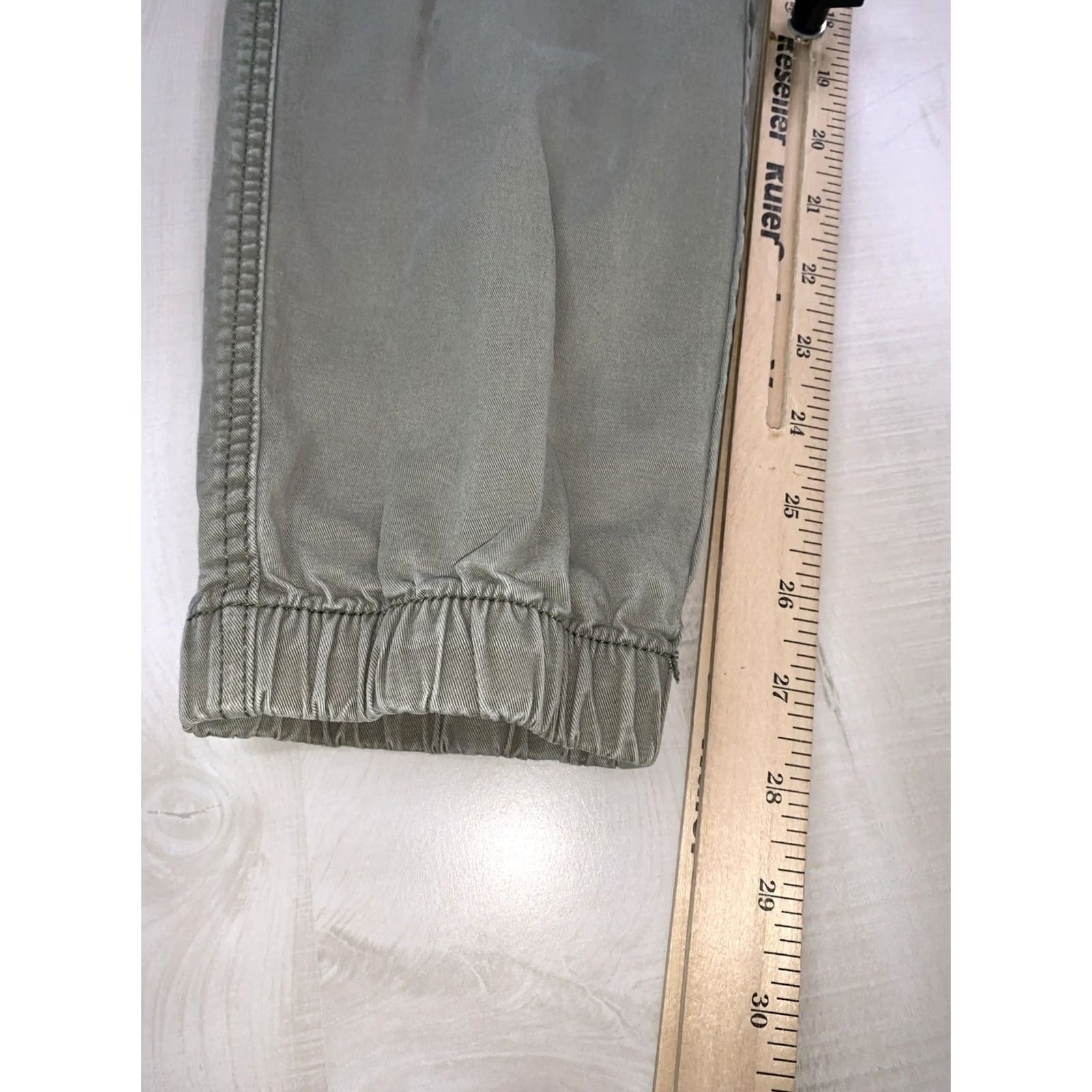 Vintage No Boundaries Faded Green Canvas Slim Fit Drawstring Pull On Joggers XS Mens Joggers XS Green Solid Outdoor Activewear Size US 27 - 5 Thumbnail