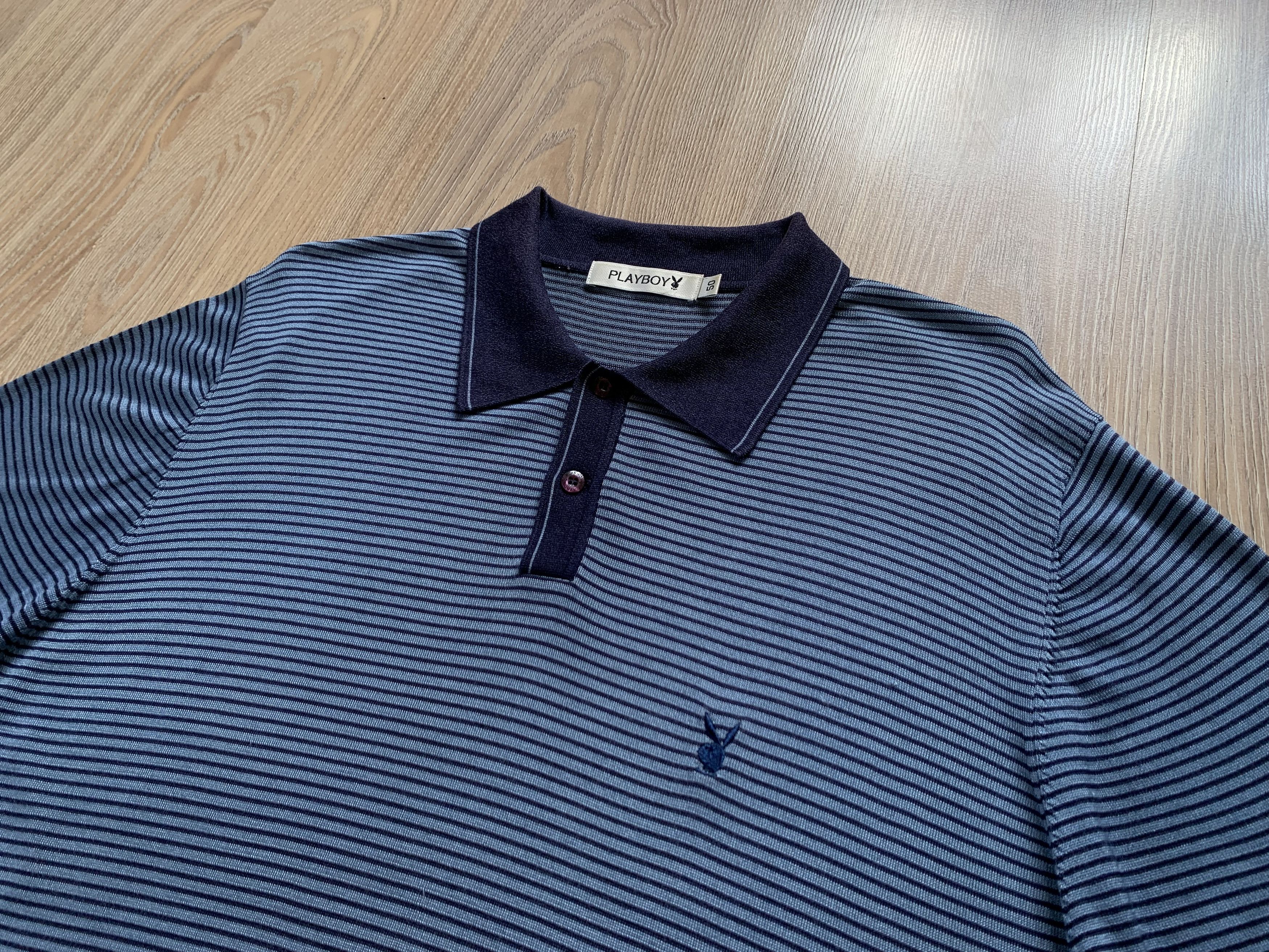 Playboy Playboy Stripe Cotton Polo T-Shirt Size US S / EU 44-46 / 1 - 3 Thumbnail