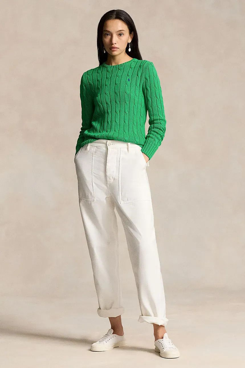 Polo Ralph Lauren Polo Ralph Lauren Womens Cable Knit Sweater Sz M Green Size M / US 6-8 / IT 42-44 - 2 Thumbnail