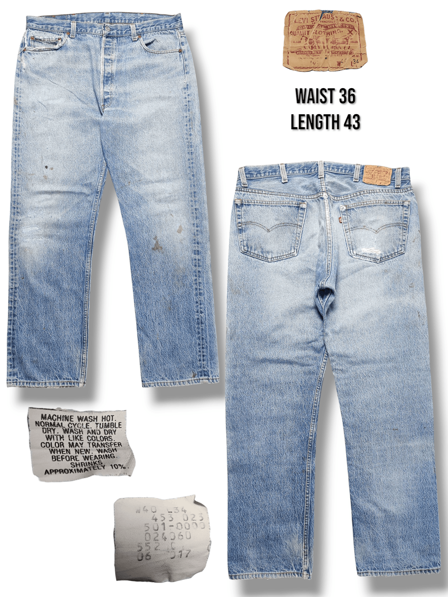 Levi's × Vintage Vintage Levi's 501 80s Made In USA Size US 36 / EU 52 - 1 Thumbnail
