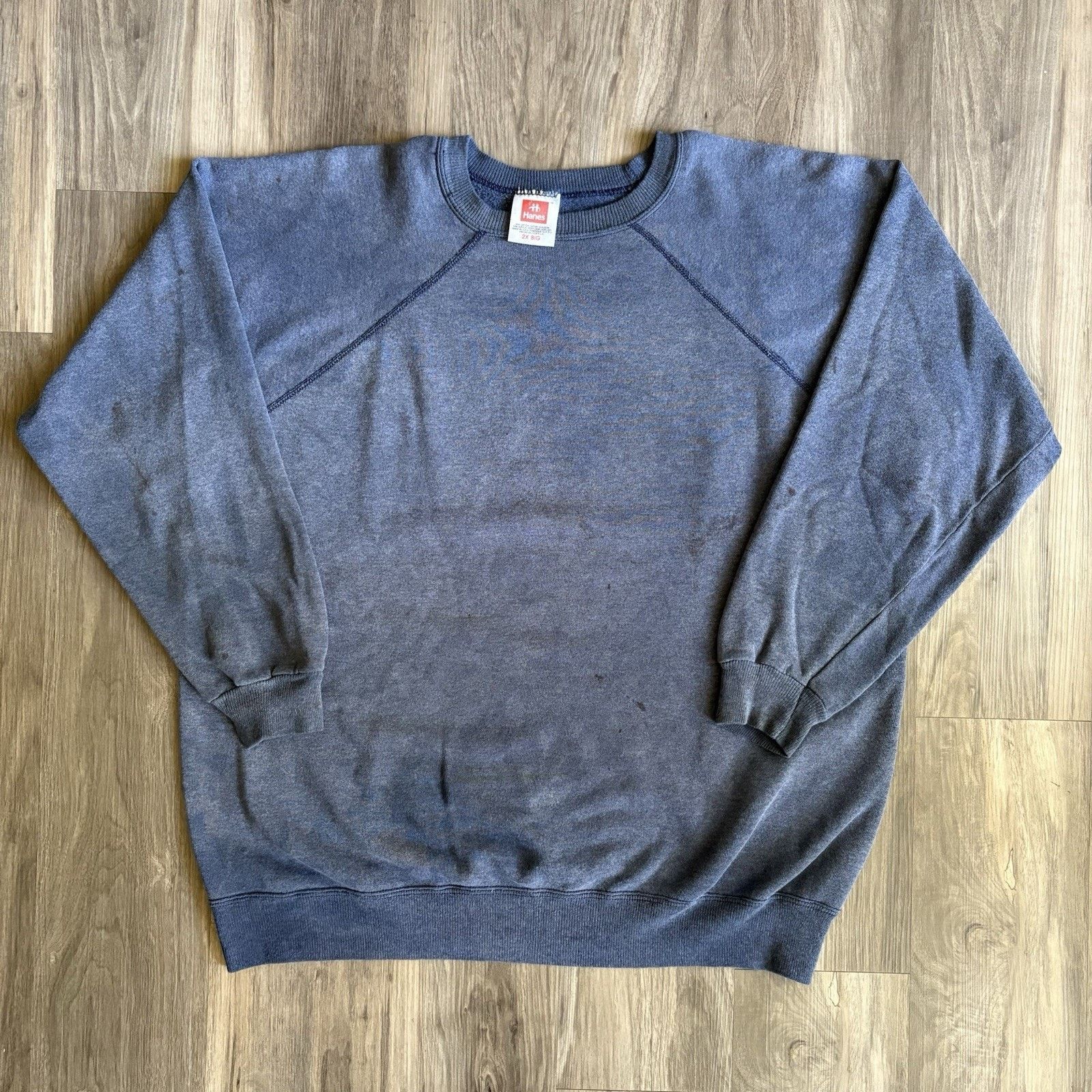 Vintage Vintage Blank Faded Sweatshirt Size XXL Burnout Grunge Size US XXL / EU 58 / 5 - 2 Thumbnail