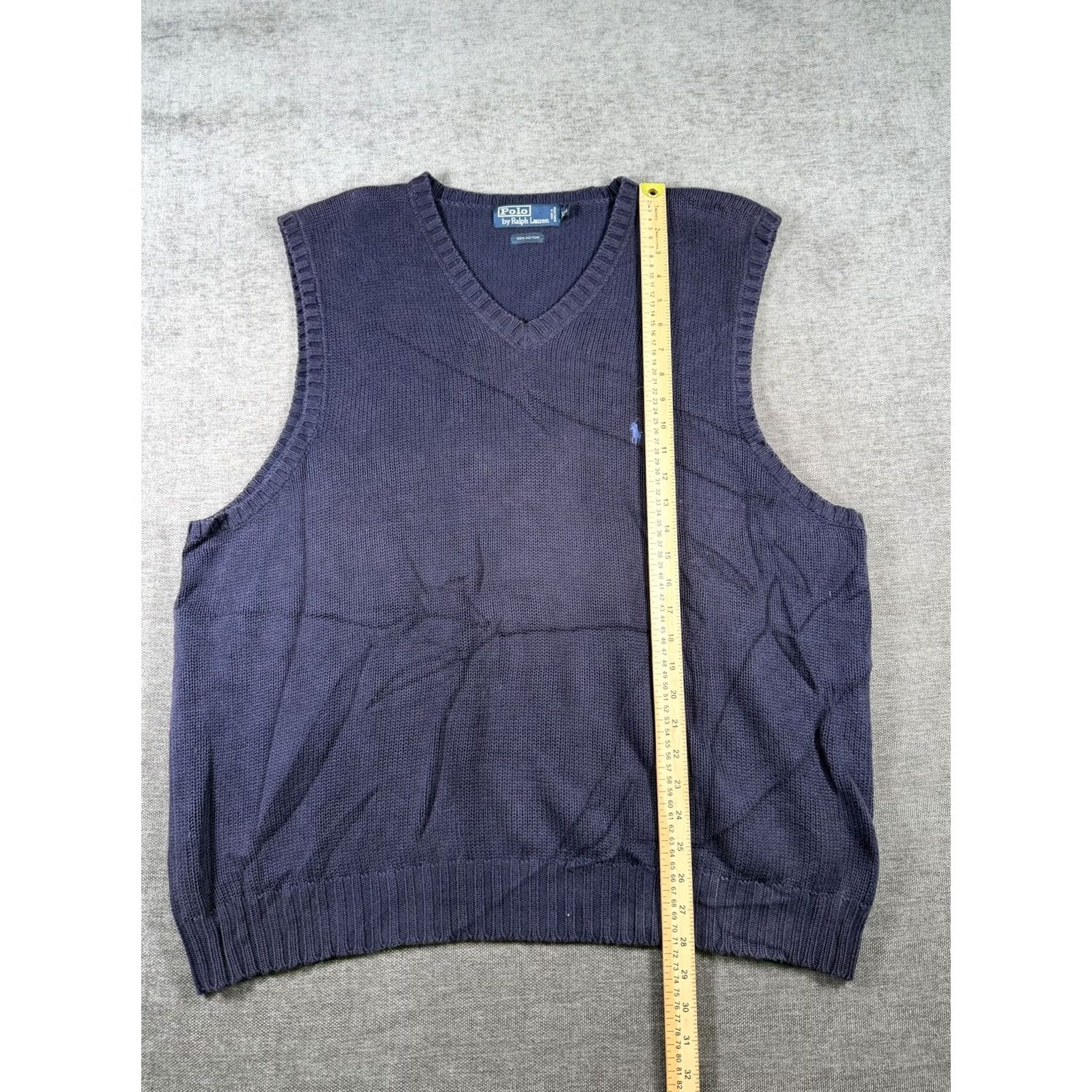 Polo Ralph Lauren Polo by Ralph Lauren Sweater Vest Men's XXL Blue Cotton Size US XXL / EU 58 / 5 - 2 Thumbnail