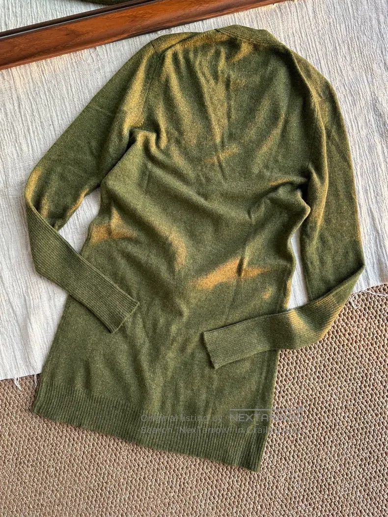Hermes Hermes Solid v-neck cashmere single-breasted long cardigan Size XS / US 0-2 / IT 36-38 - 3 Thumbnail