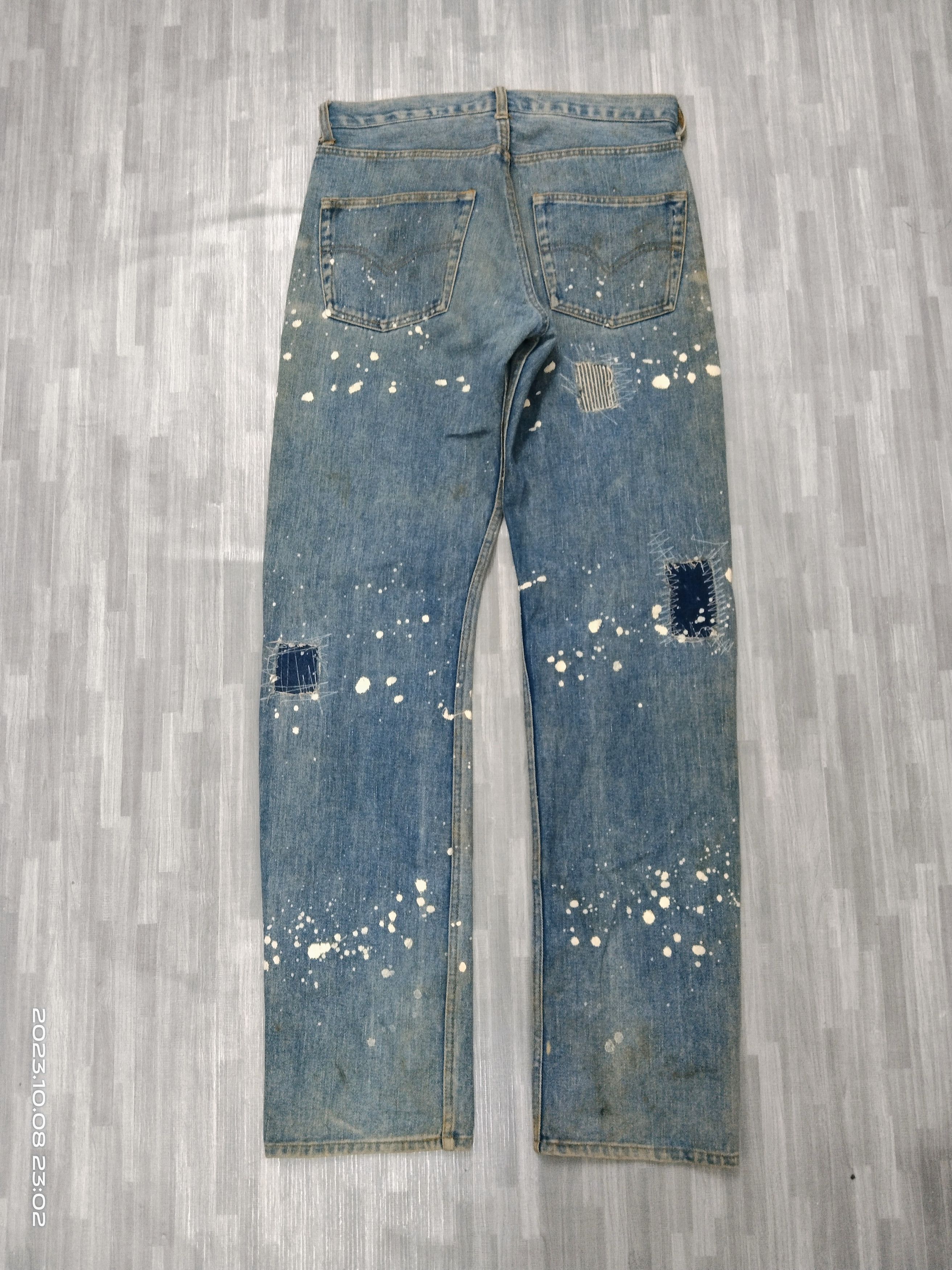Japanese Brand SICK STU INSPIRED YS SPLATTED DENIM PANTS Size US 31 - 3 Thumbnail
