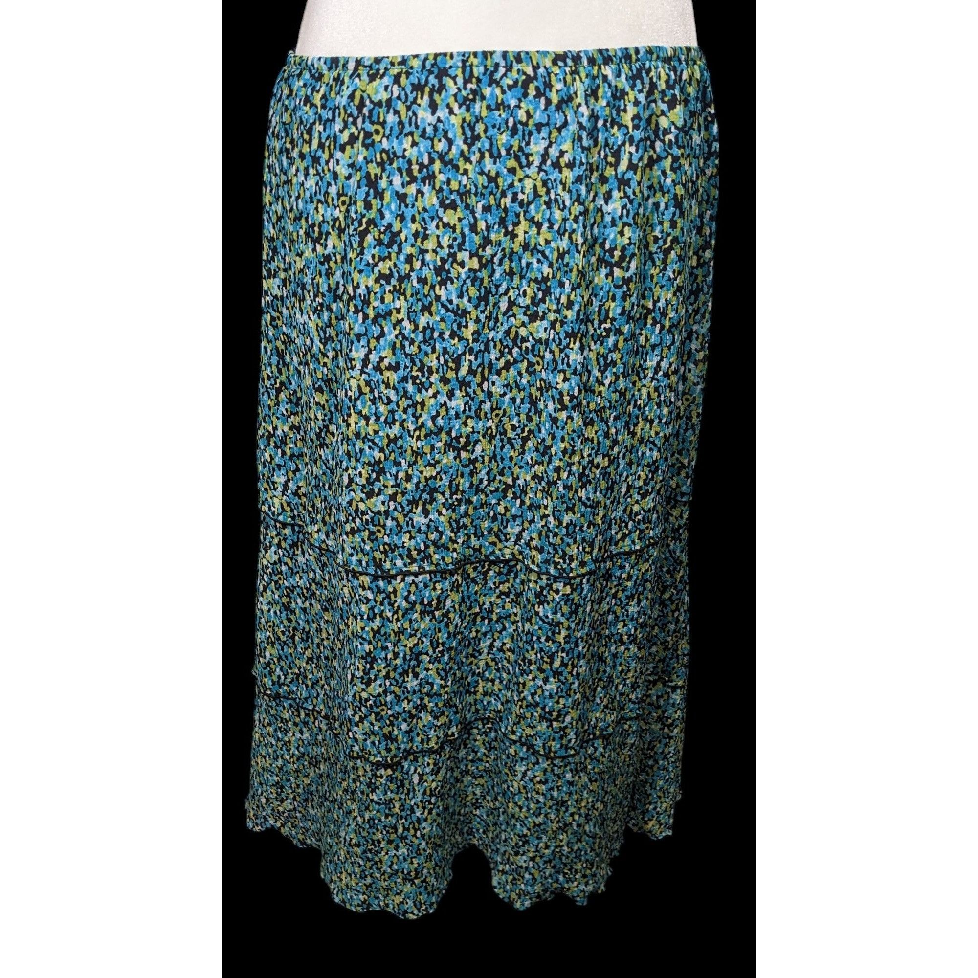 Other Vintage Alfred Dunner Blue And Green Speckled Faux Tiered Ma Size 34" / US 12 / IT 48 - 2 Thumbnail
