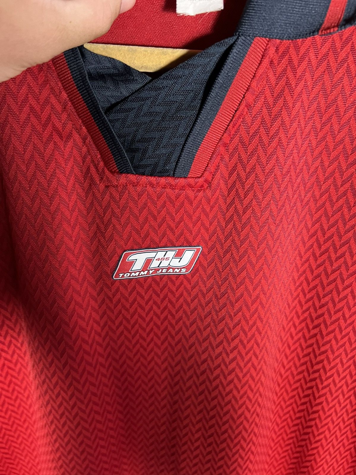 Tommy Hilfiger × Vintage Vintage Tommy Hilfiger Soccer Jersey Size US XL / EU 56 / 4 - 5 Thumbnail