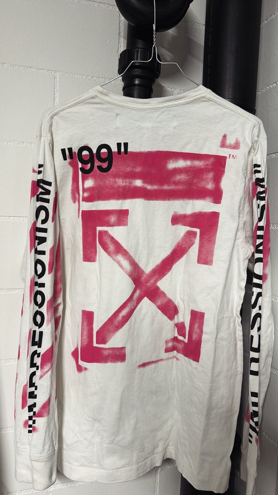 Off-White OFF-WHITE 'Impressionism' Diag Stencil Long Sleeve Shirt Size US M / EU 48-50 / 2 - 1 Thumbnail